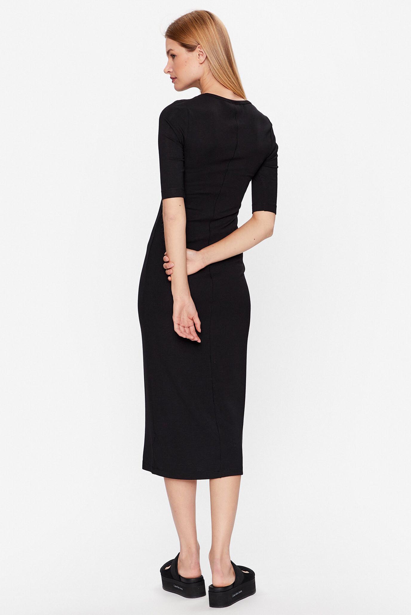 Платье MODAL RIB MIDI 1 2 SLV DRESS 3