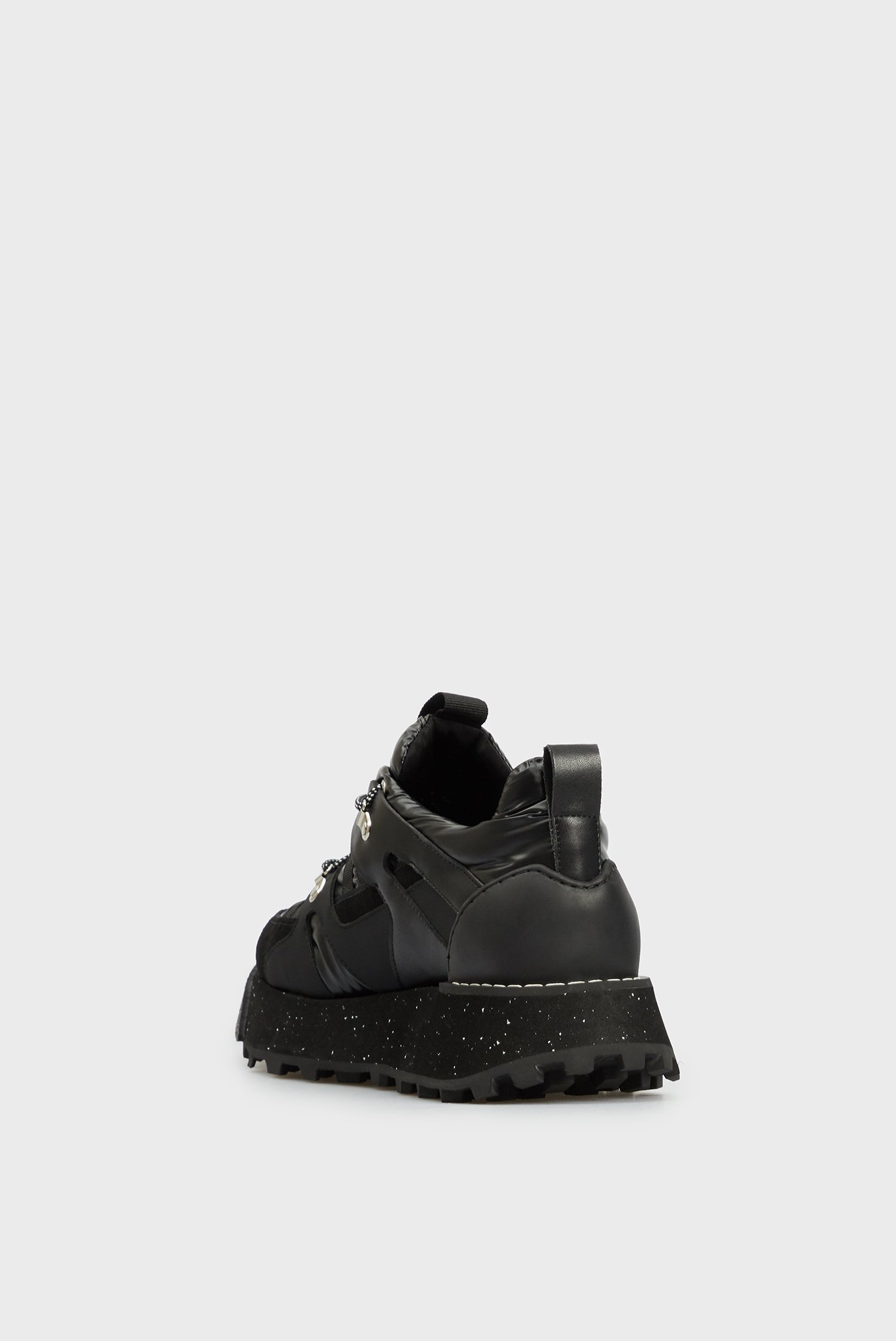 Женские черные кожаные кроссовки Kaja 5