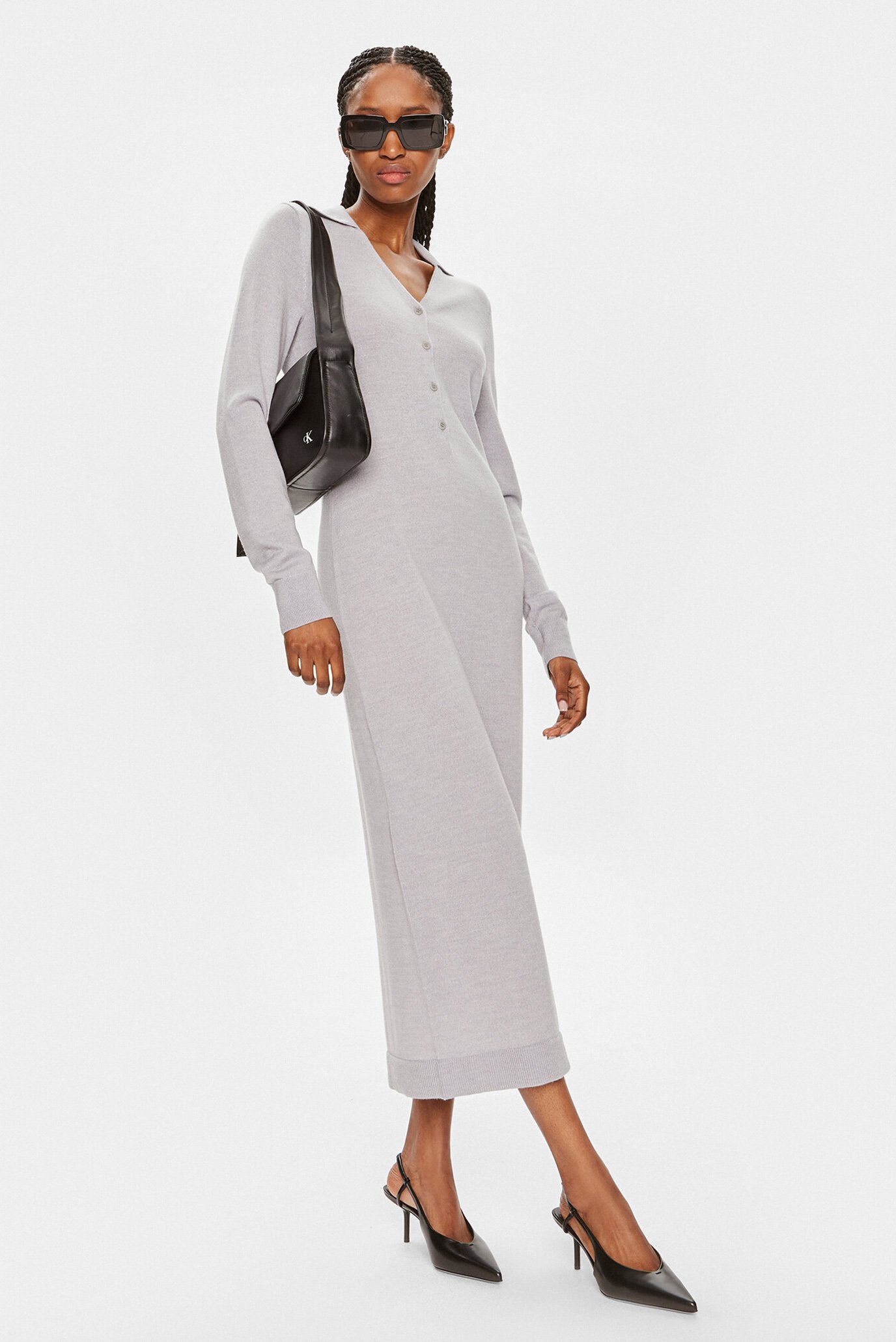 Платье MERINO WOOL BUTTON SHIRT DRESS 3