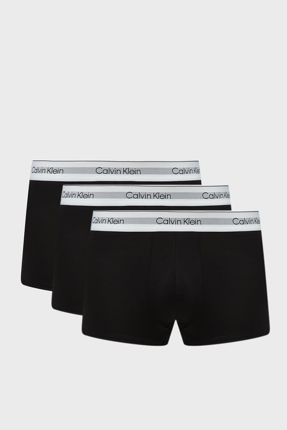 Мужские черные боксеры (3 шт) LOW RISE TRUNK