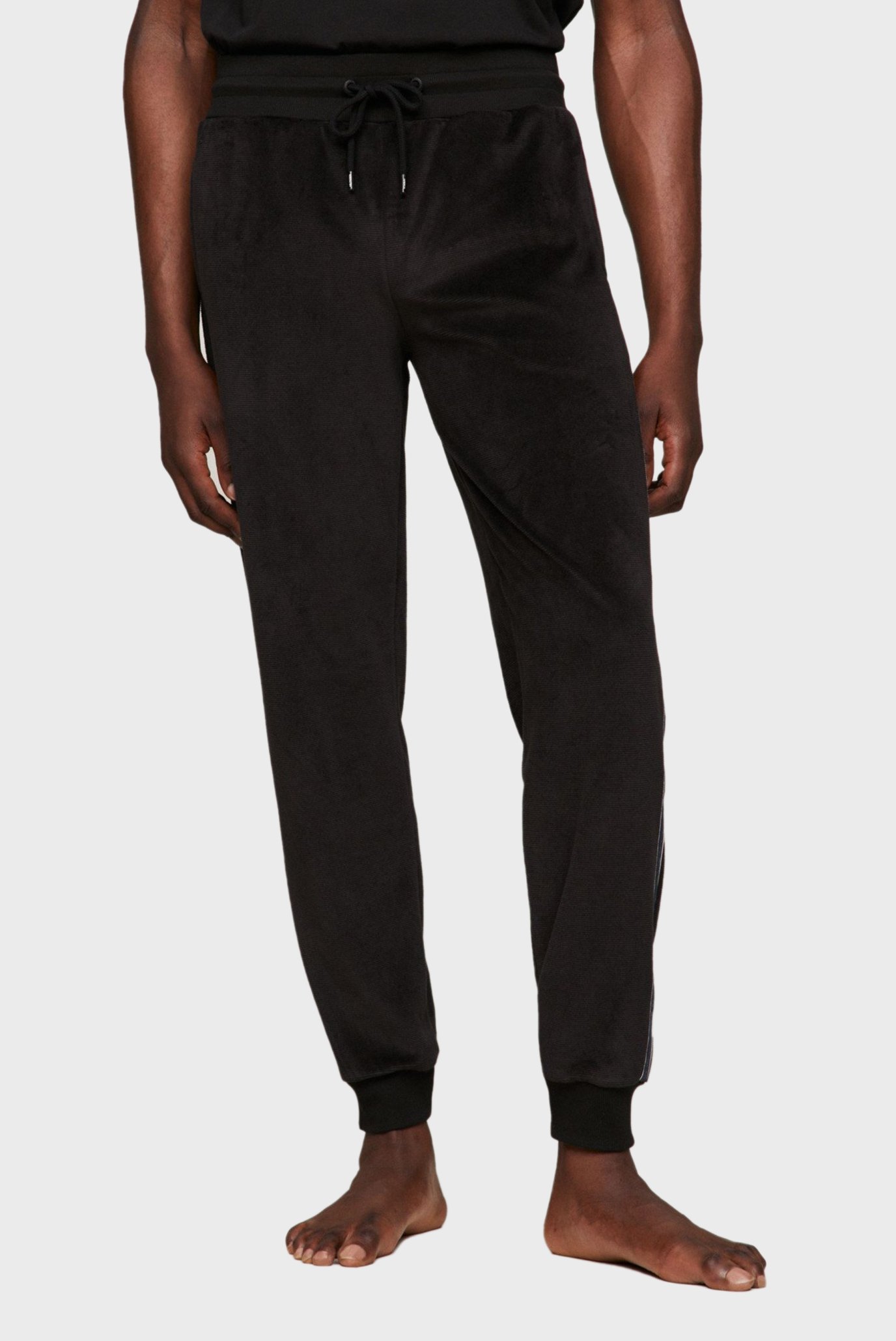 Мужские черные велюровые брюки HWK TRACK PANT RIB VELOUR 1
