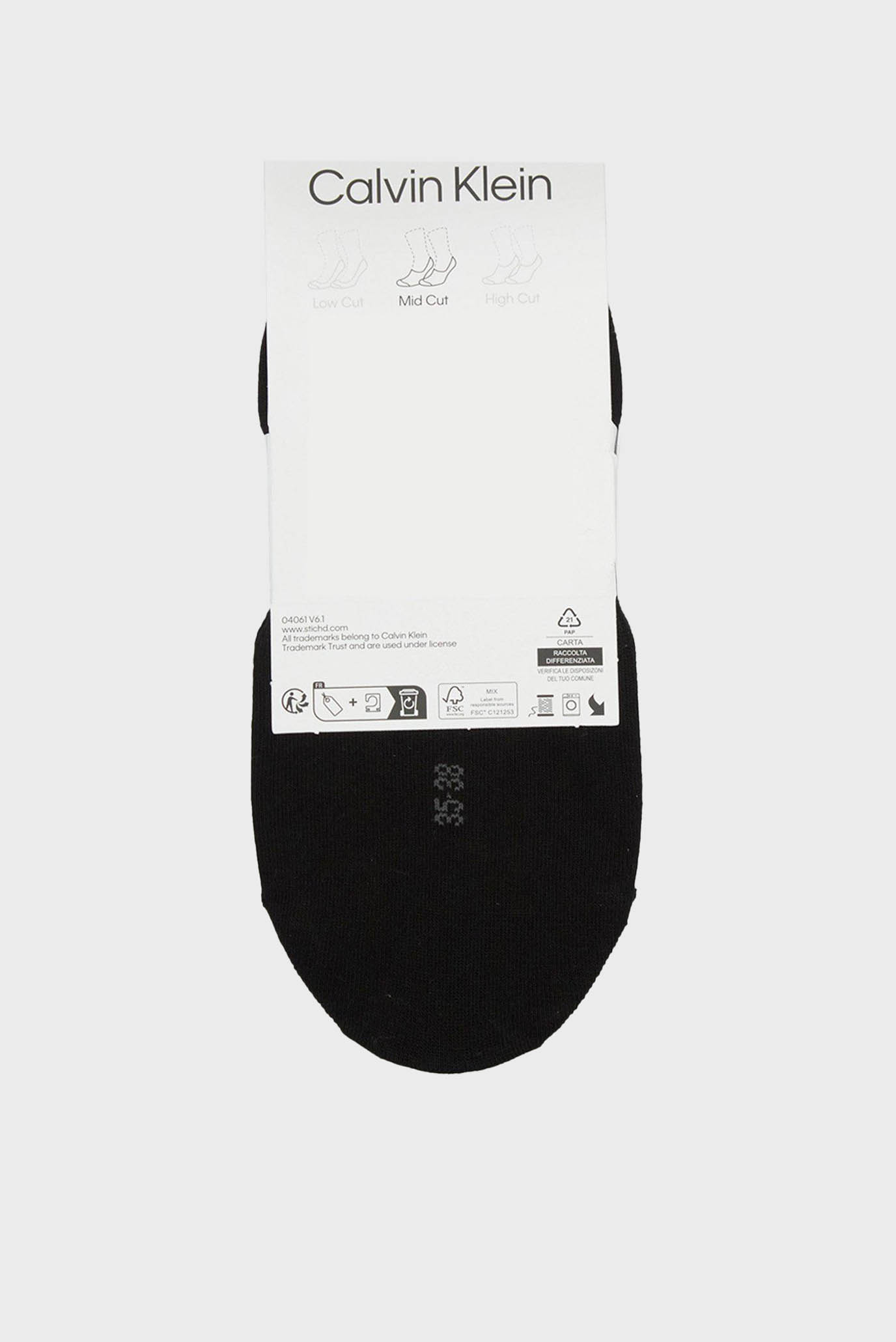 Следы CK WOMEN FOOTIE MID CUT 2P 3