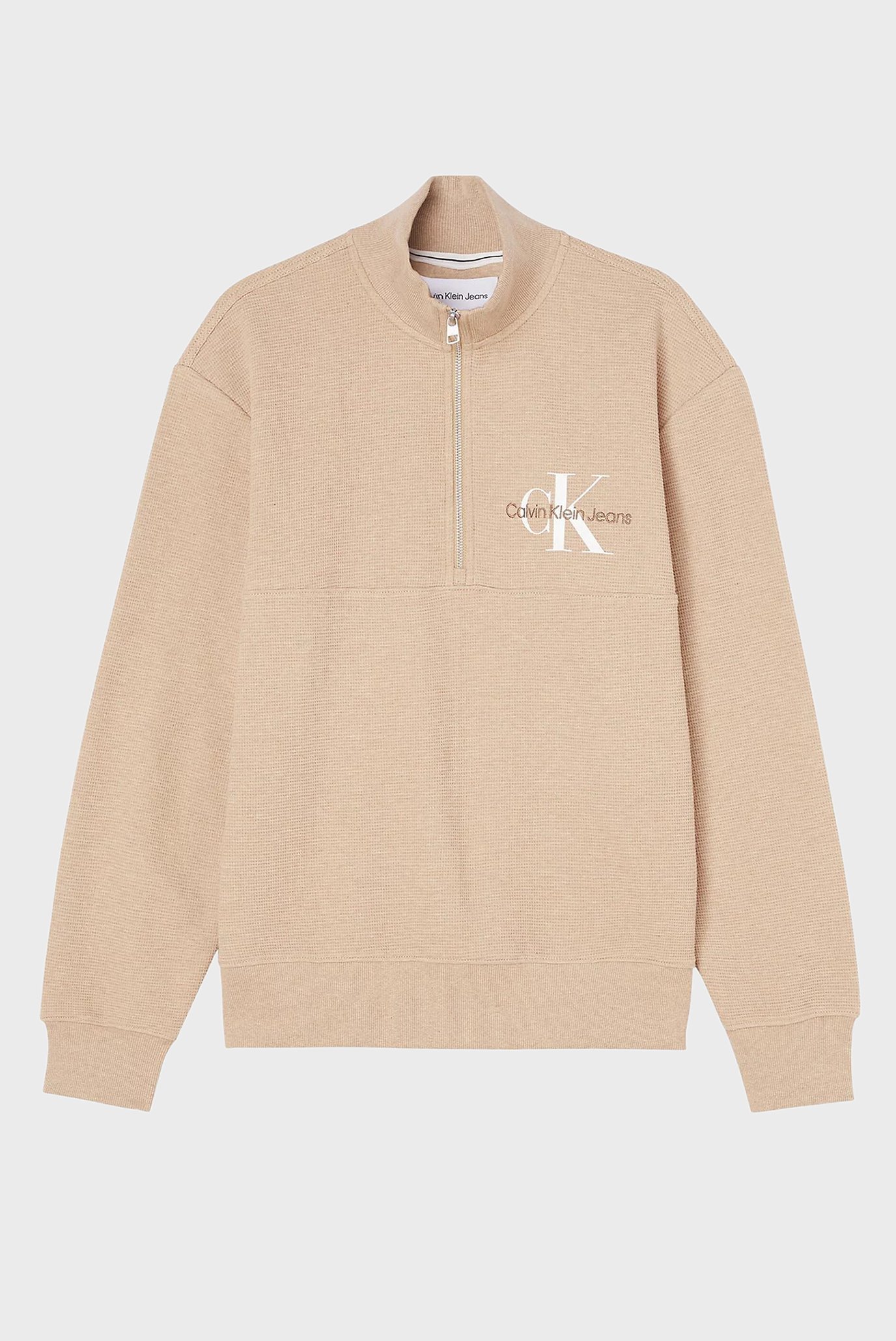 Мужская бежевая спортивная кофта MONOLOGO WAFFLE 9