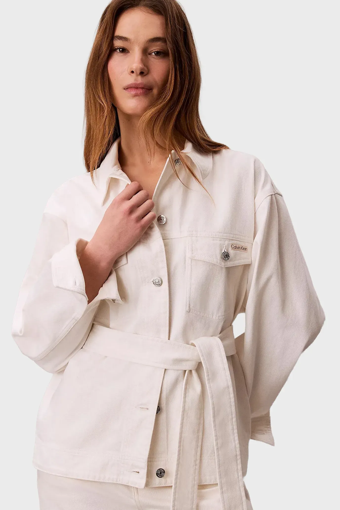 Куртка джинсовая WHS CINCHED JACKET CHALK WHITE 1