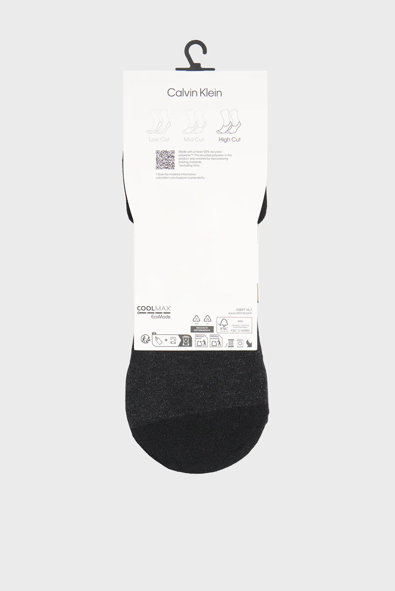 Следы CK MEN FOOTIE HC 2P SUMMER RIB 3