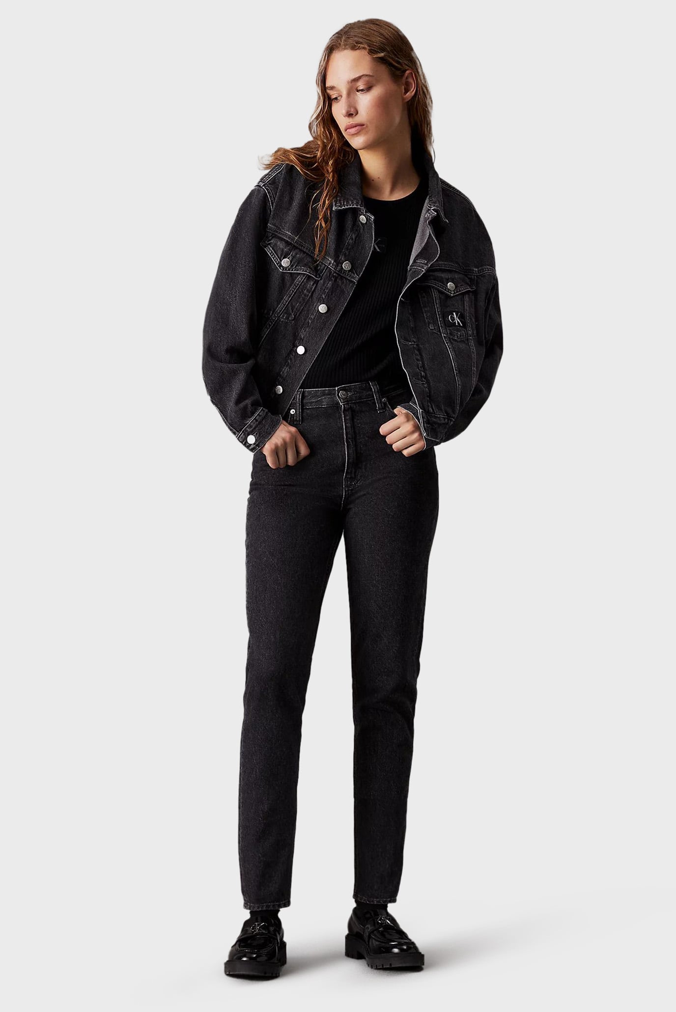 Женские черные джинсы MOM JEAN 3