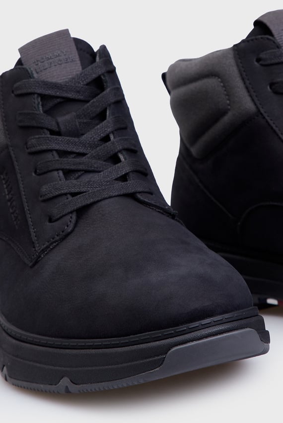 Мужские черные ботинки HILIFGER NUBUCK HYBRID CHUKKA