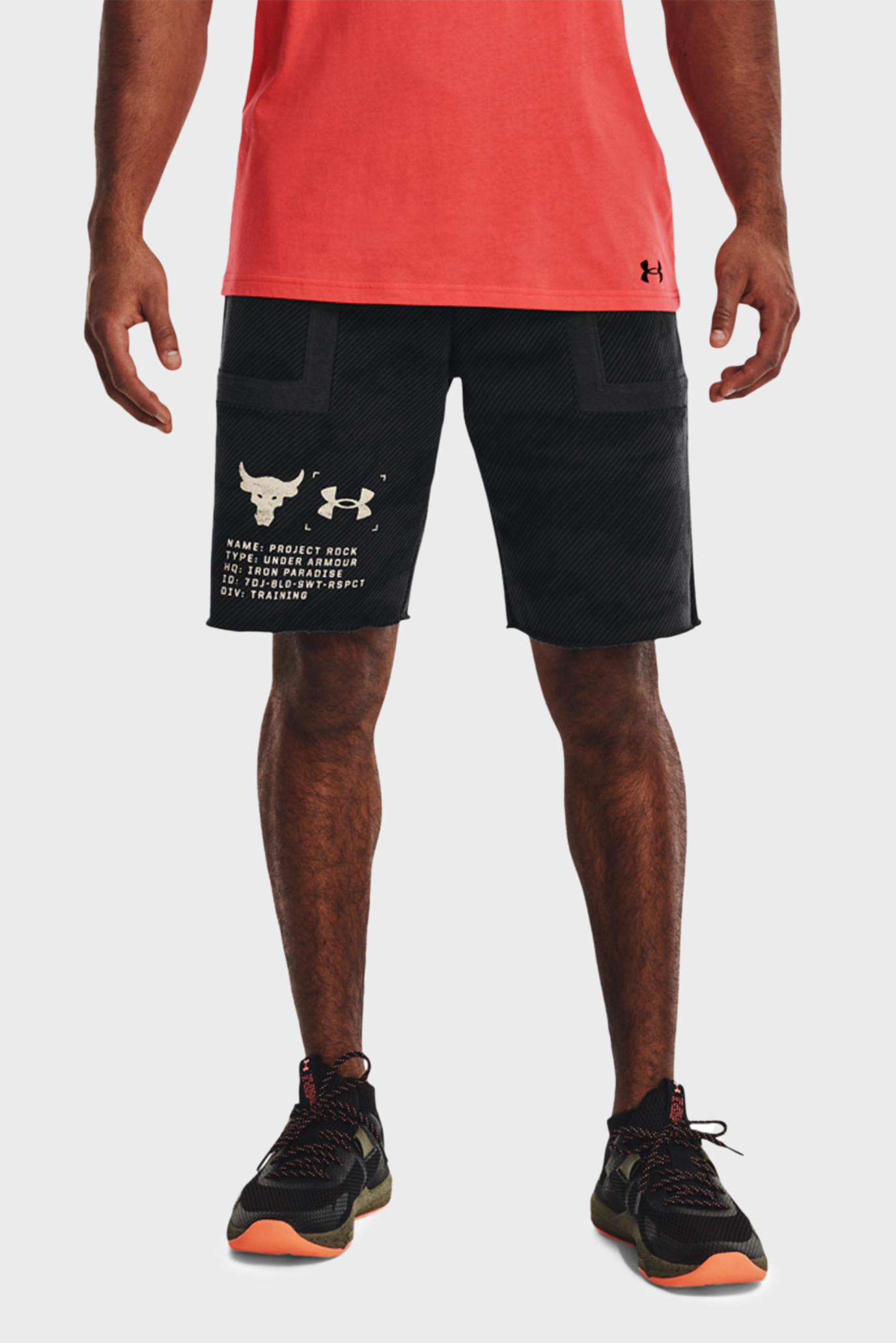 Мужские черные шорты UA Pjt Rk Hvywt Terry Sts 7
