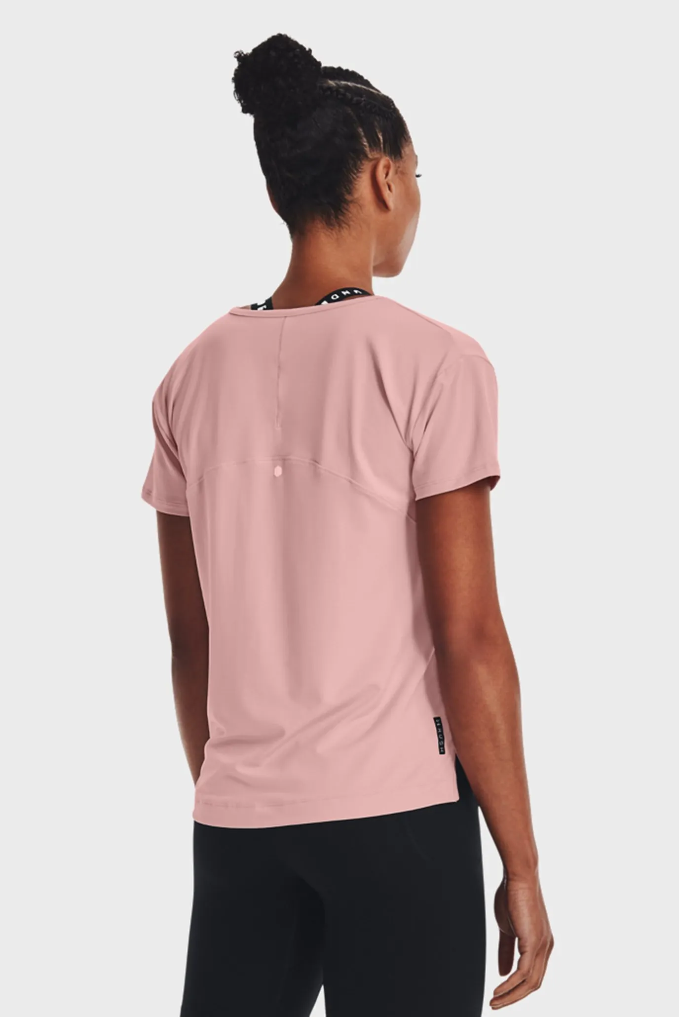 Женская розовая футболка UA Rush Energy Core SS 3