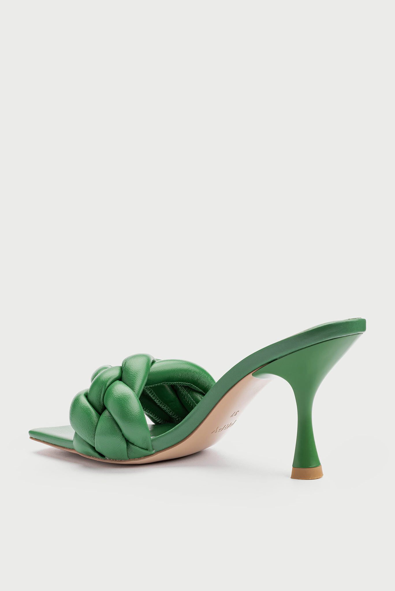 Женские зеленые кожаные мюли Gabriela 3