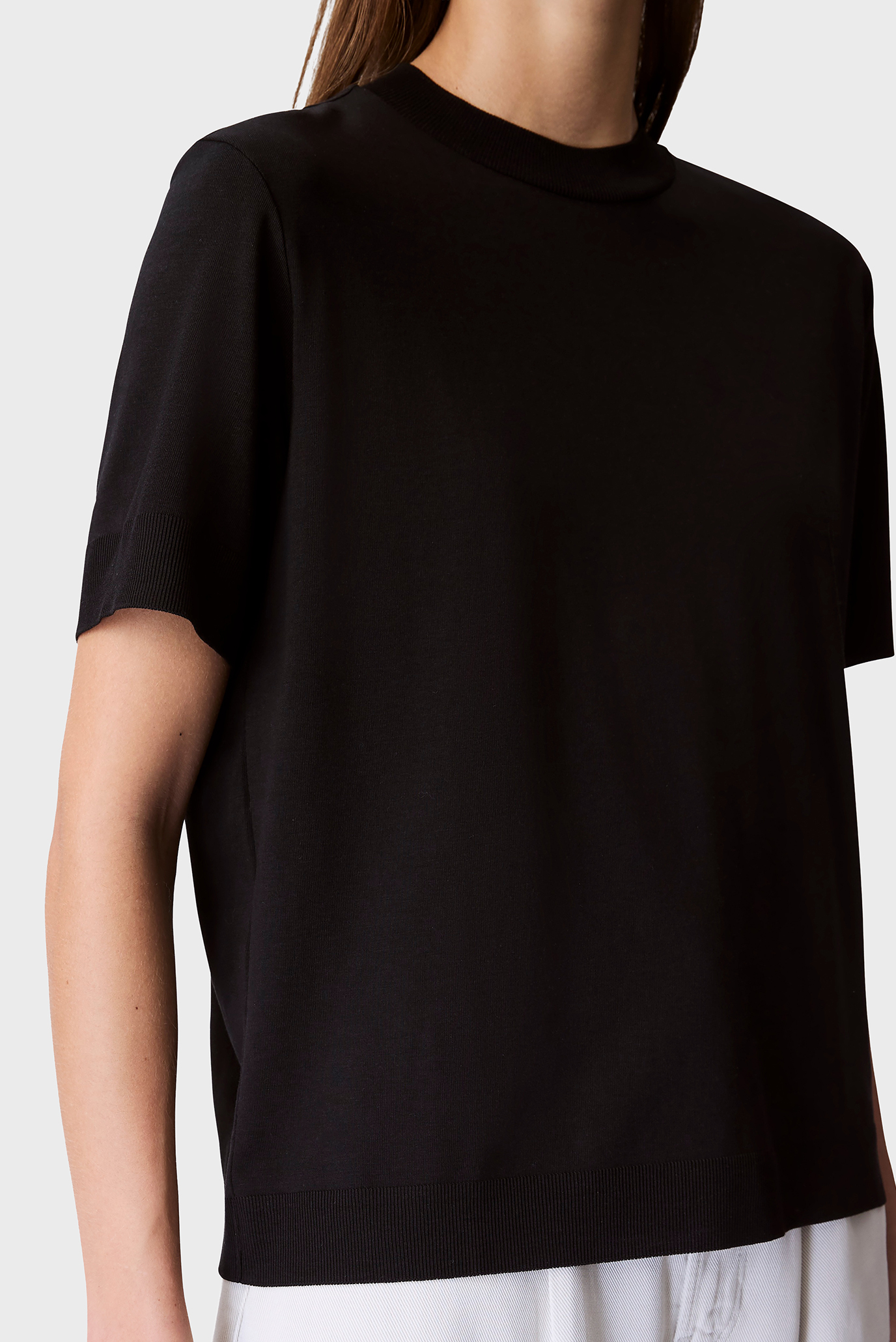 Футболка SS Silk Touch Fine Knit Mock Nk 4