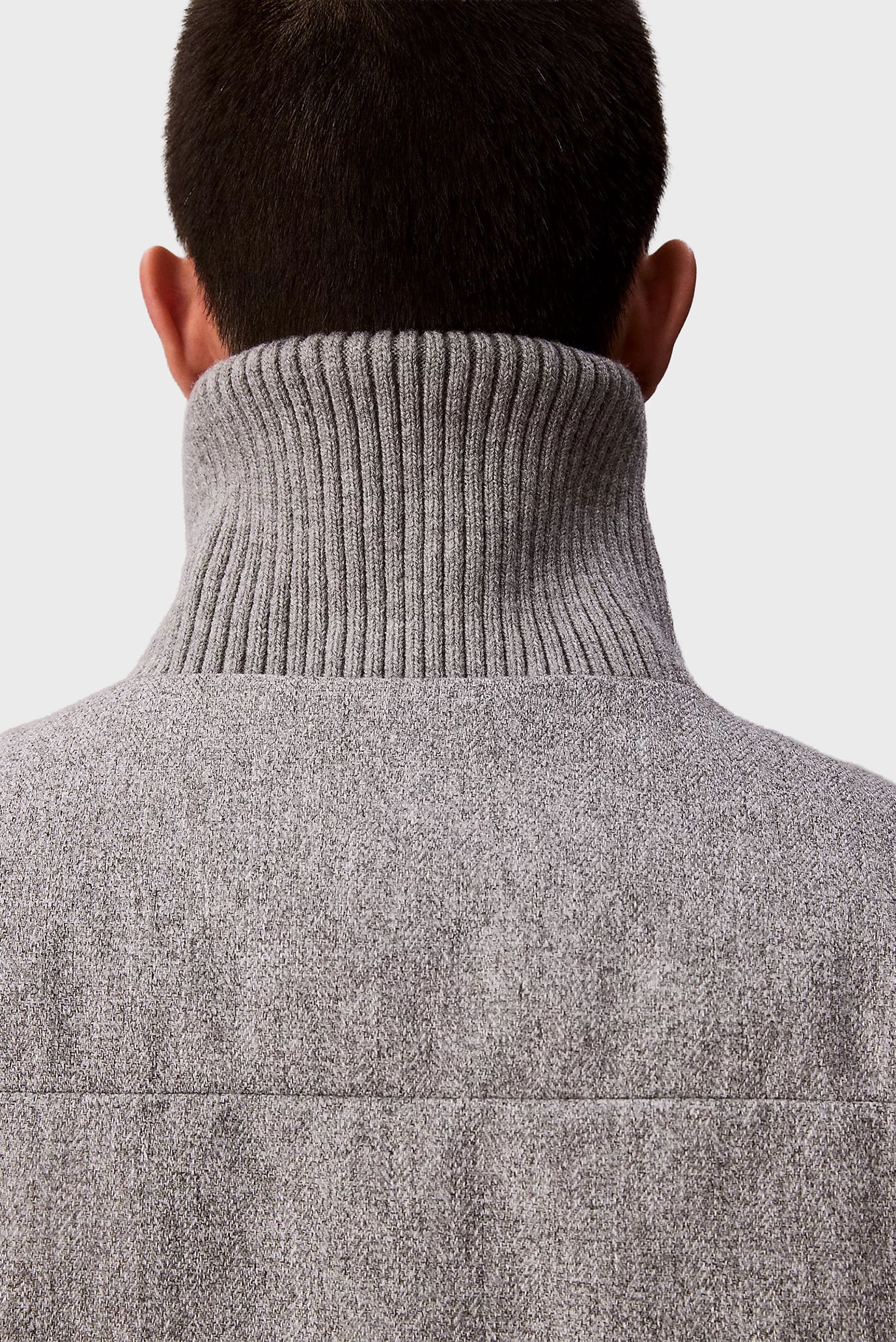 Куртка зимняя LS MELANGE RIB NECK WOOL PUFFER 6