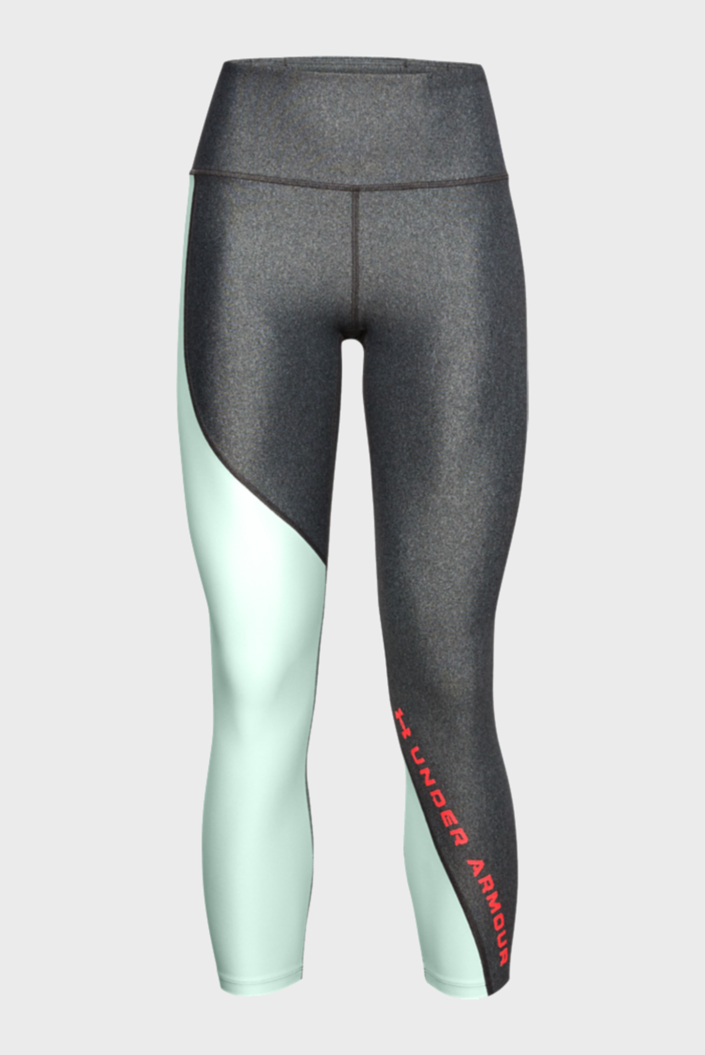 Женские серые тайтсы UA HG Armour ACB Ankle Crop 2