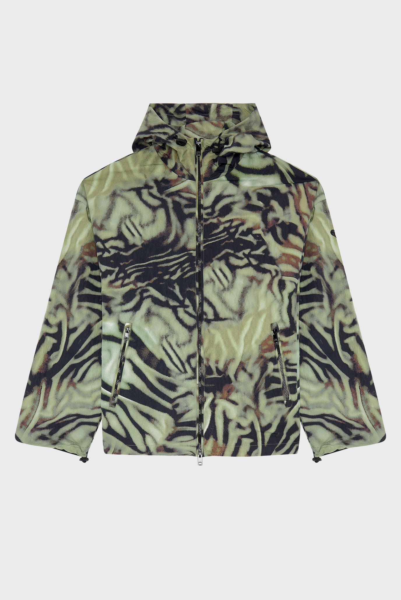 Мужская зеленая ветровка с узором J-LEOPOLD-ZEBRA 5
