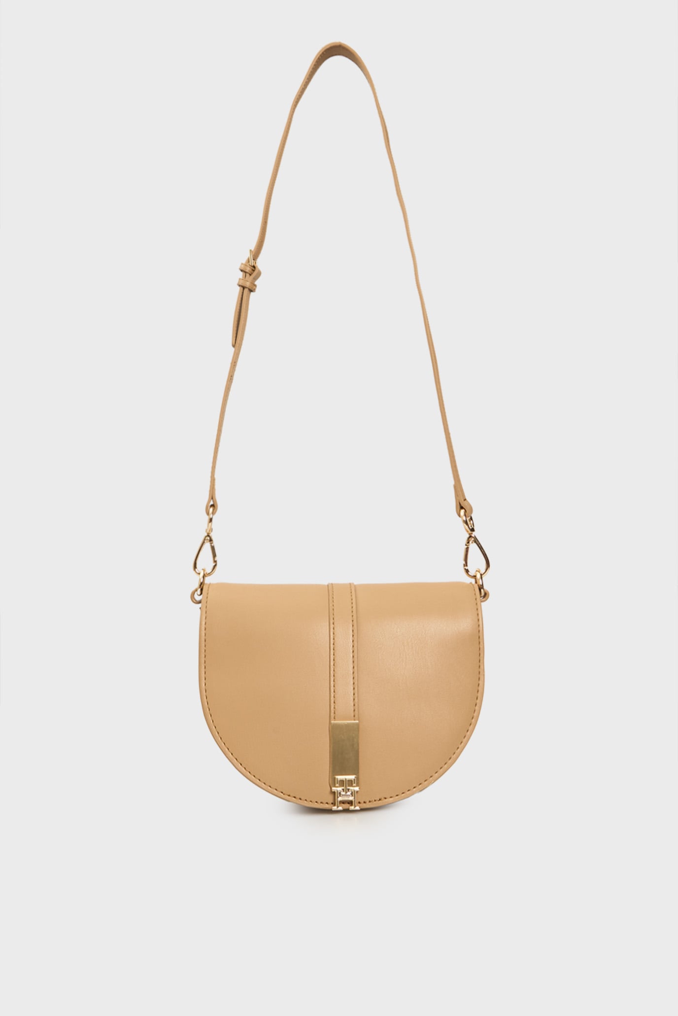 Женская бежевая сумка TH HERITAGE SADDLE BAG 2