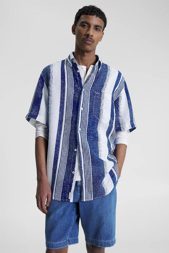 Рубашка с коротким рукавом HAND PAINTED STRIPE SHIRT S S