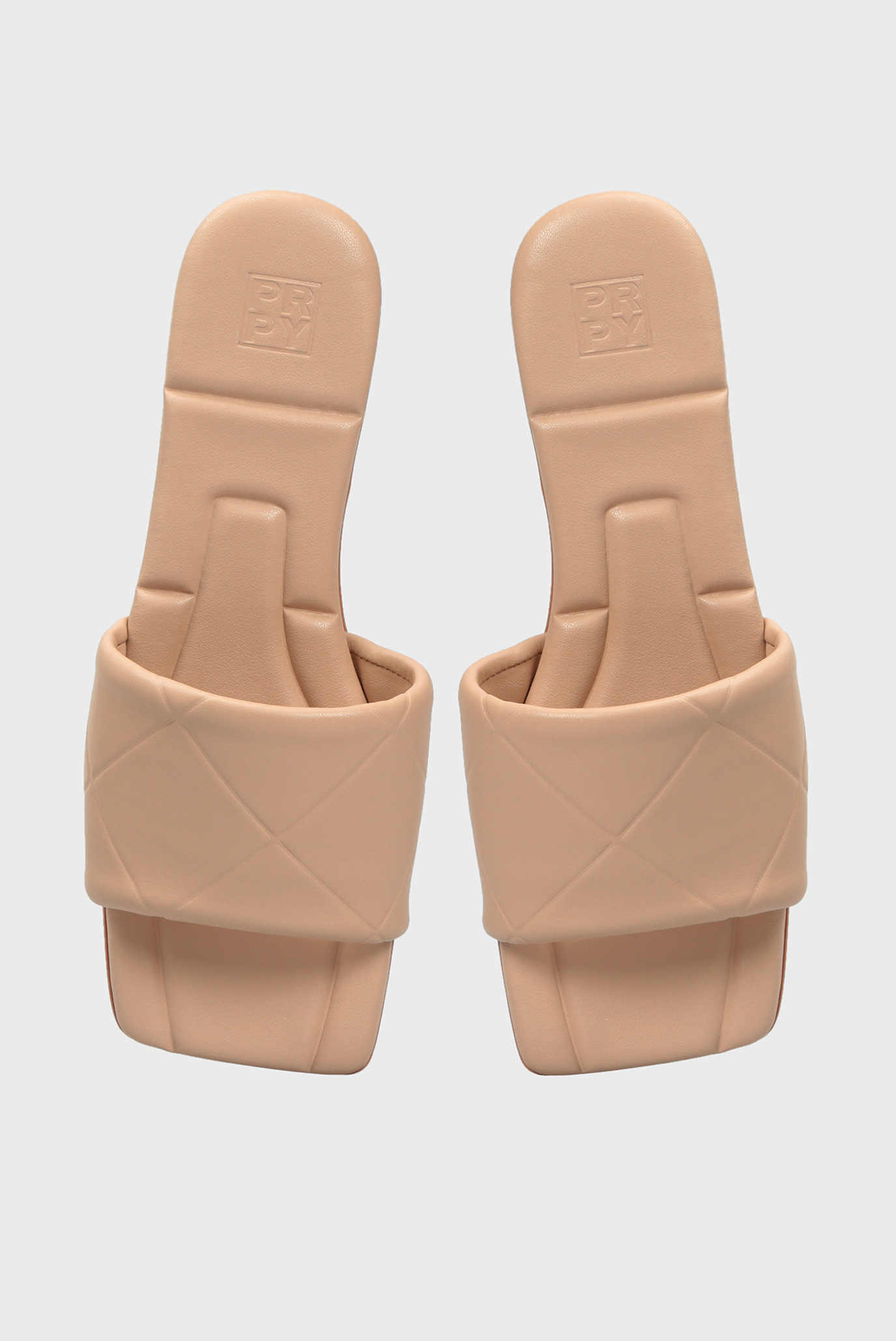 Женские бежевые кожаные слайдеры Umbria 9