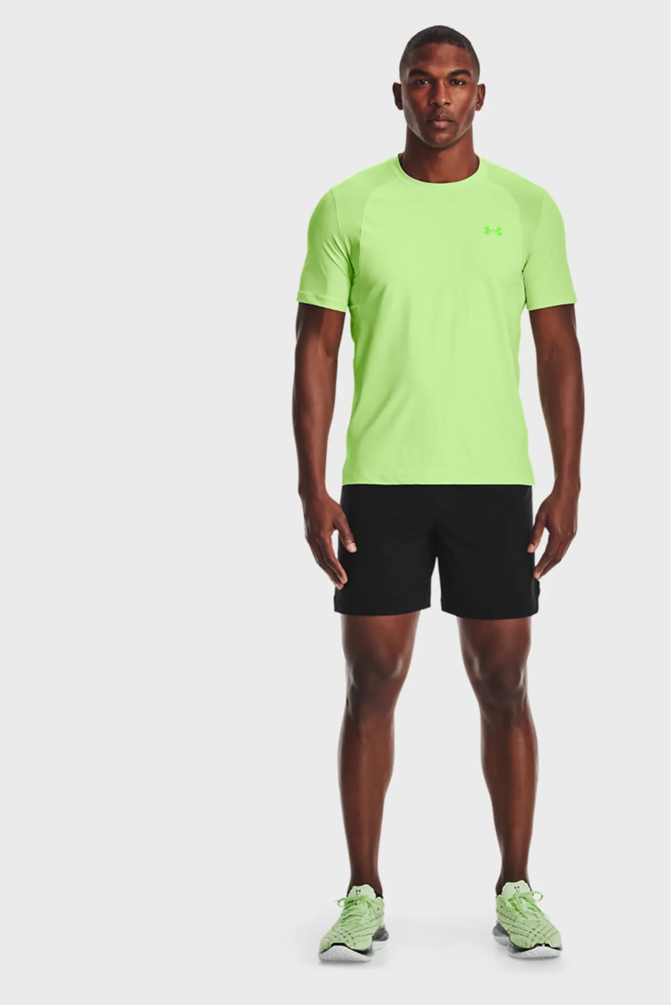 Мужская салатовая футболка UA Iso-Chill® Run 200 SS 8