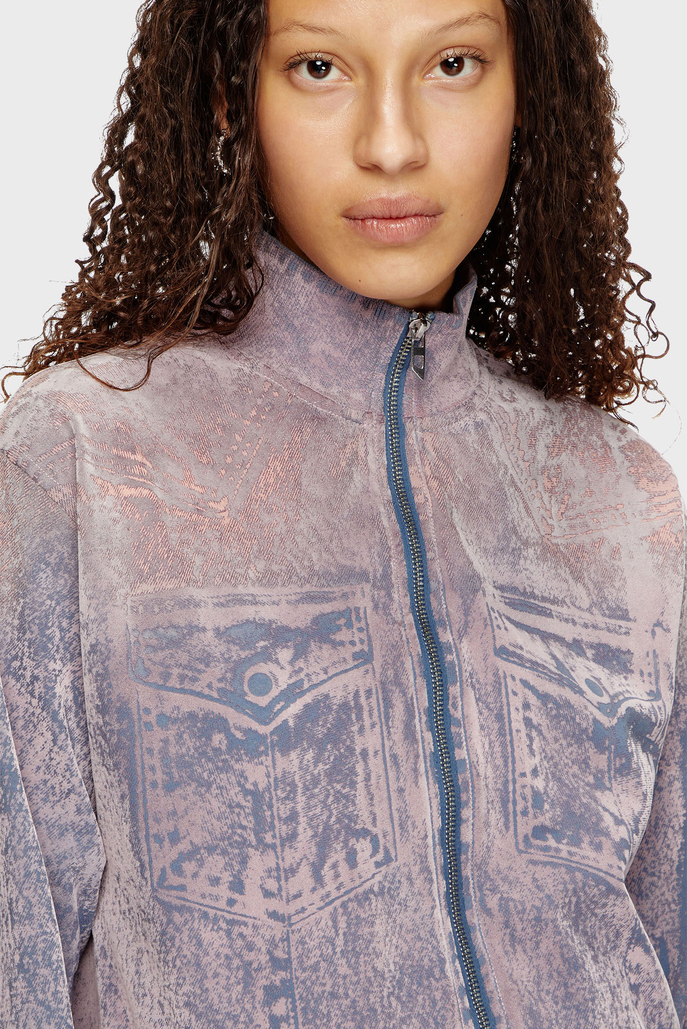 Женская сиреневая спортивная кофта F-SLITLY 4