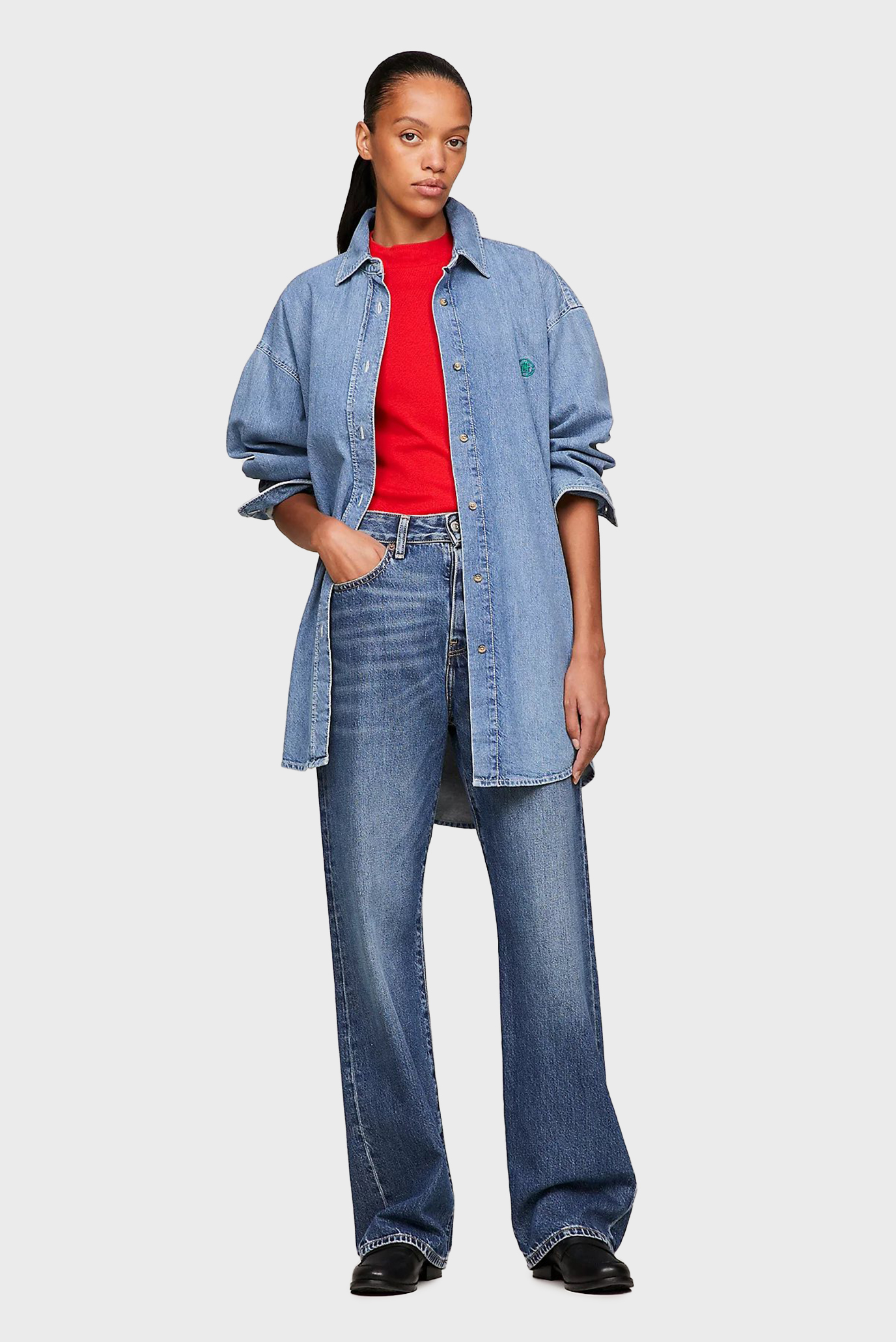 Женские синие джинсы LOOSE STRAIGHT RW KLO 2