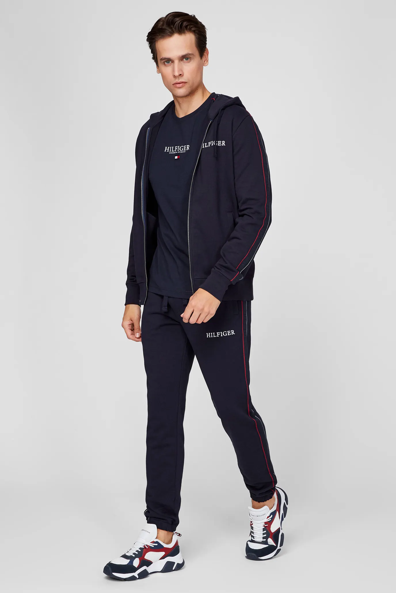 Мужские темно-синие спортивные брюки 7