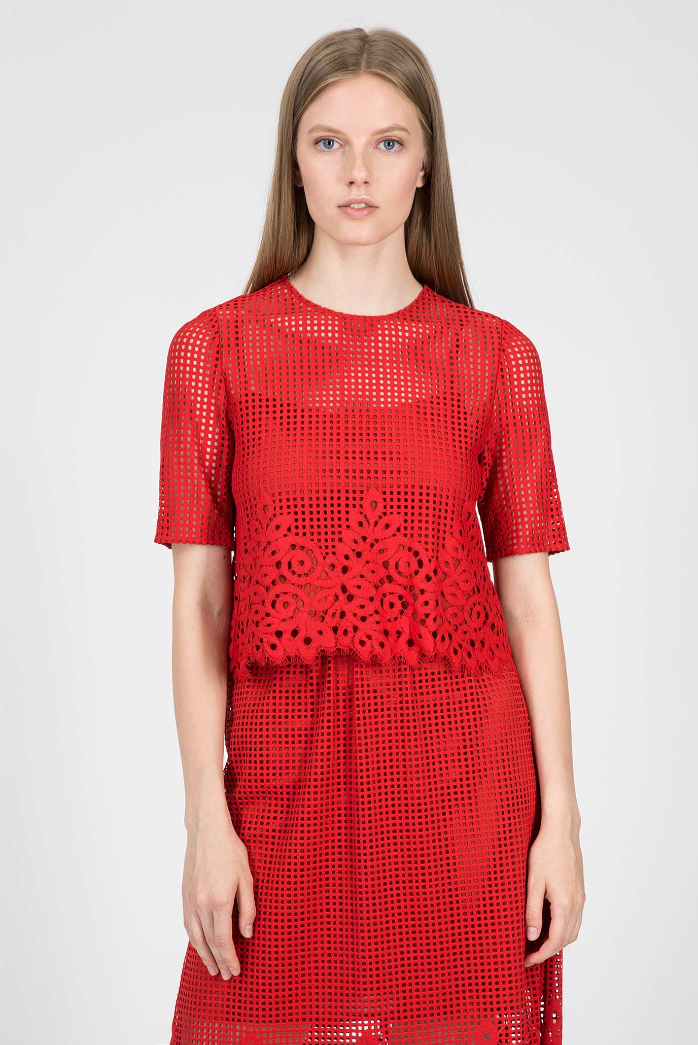 Женская красная блуза 6