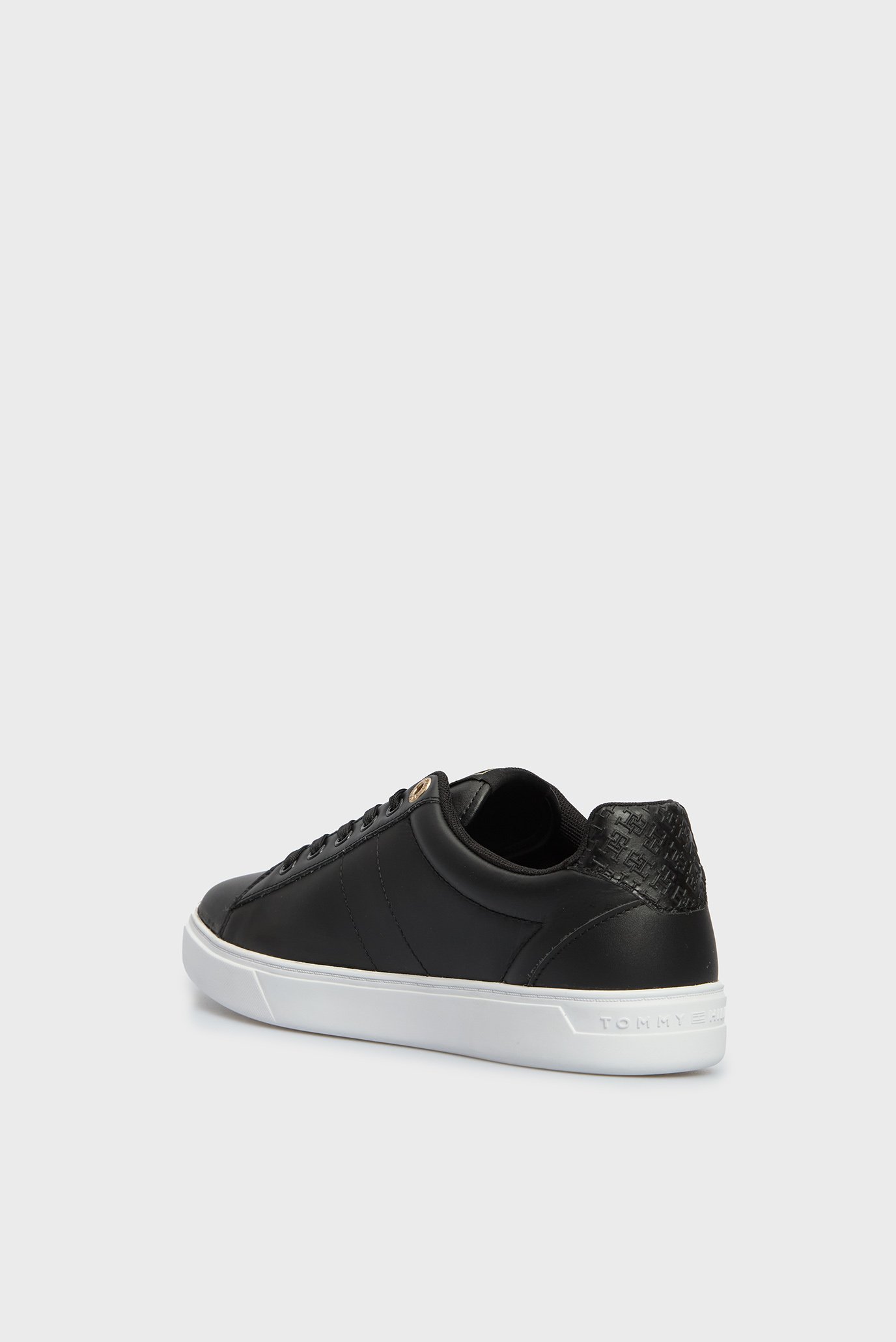 Женские черные кожаные сникерсы ELEVATED ESSENT SNEAKER MONOGRAM 5
