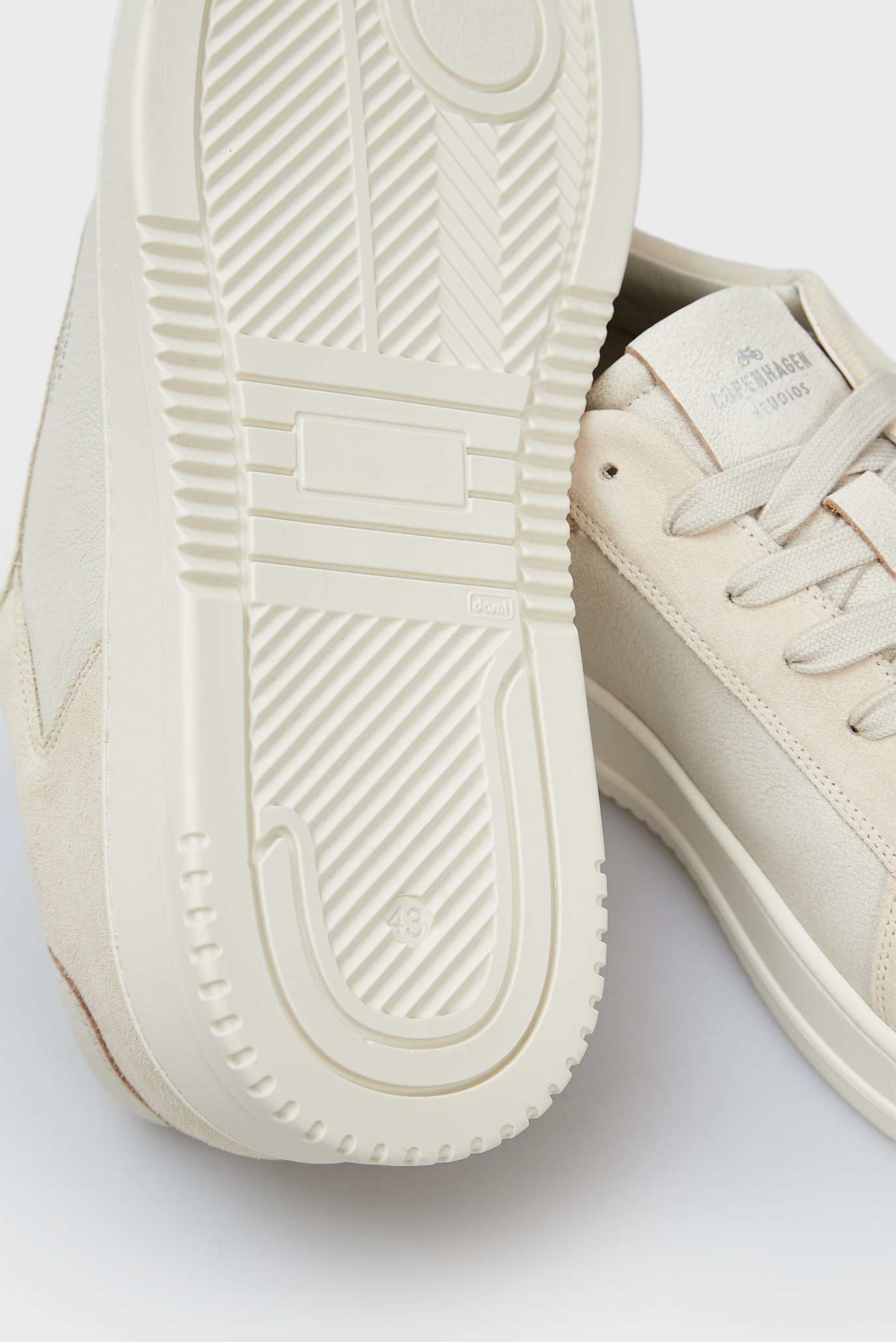 Мужские бежевые кожаные сникерсы 5