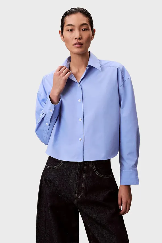 Рубашка Crisp Poplin Oversized Cropped S Calvin Klein