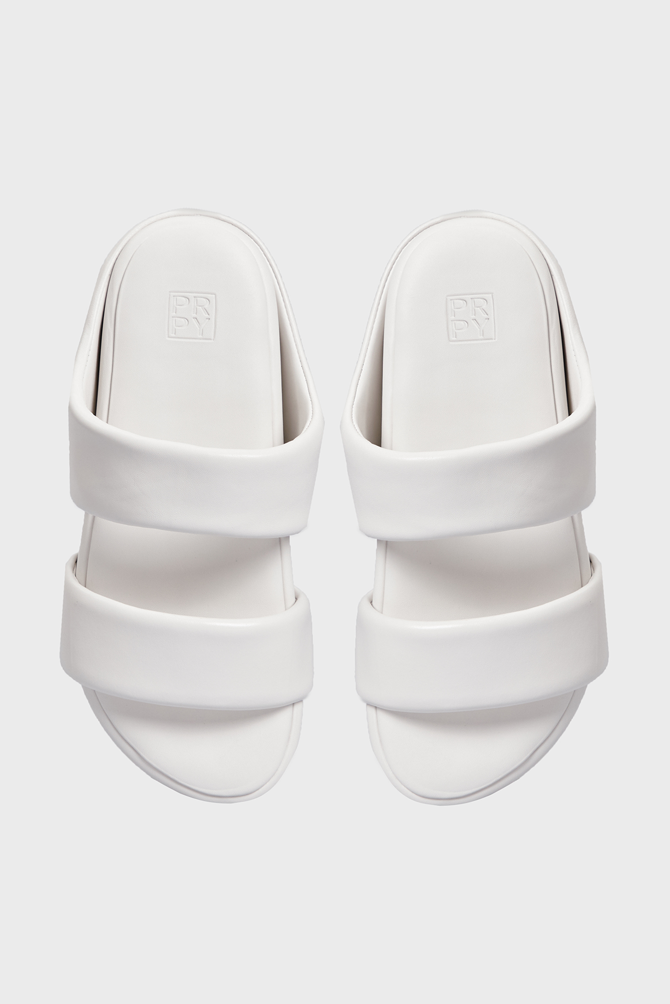 Женские белые кожаные слайдеры Cody 6