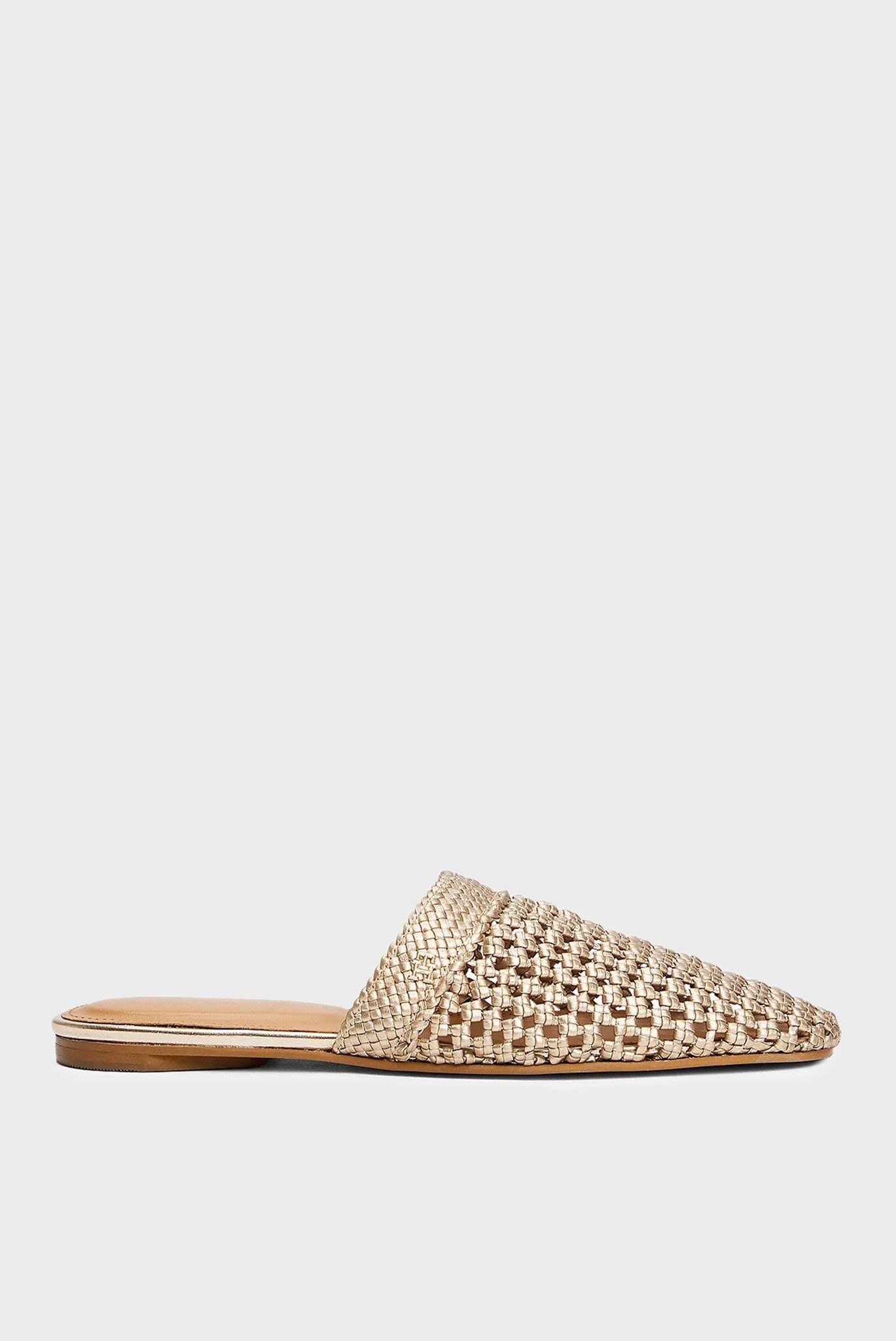 Сандалии CROCHET METALLIC LEATHER MULE 1