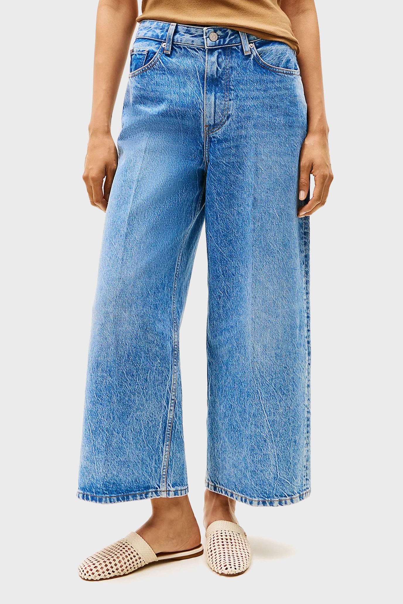 Женские синие джинсы WIDE LEG 1