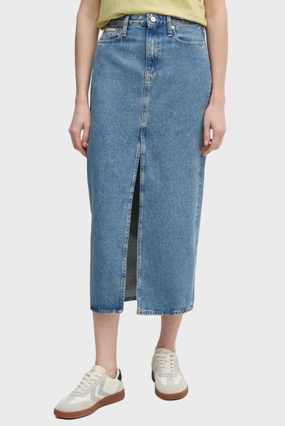 Женская синяя джинсовая юбка MAXI SKIRT