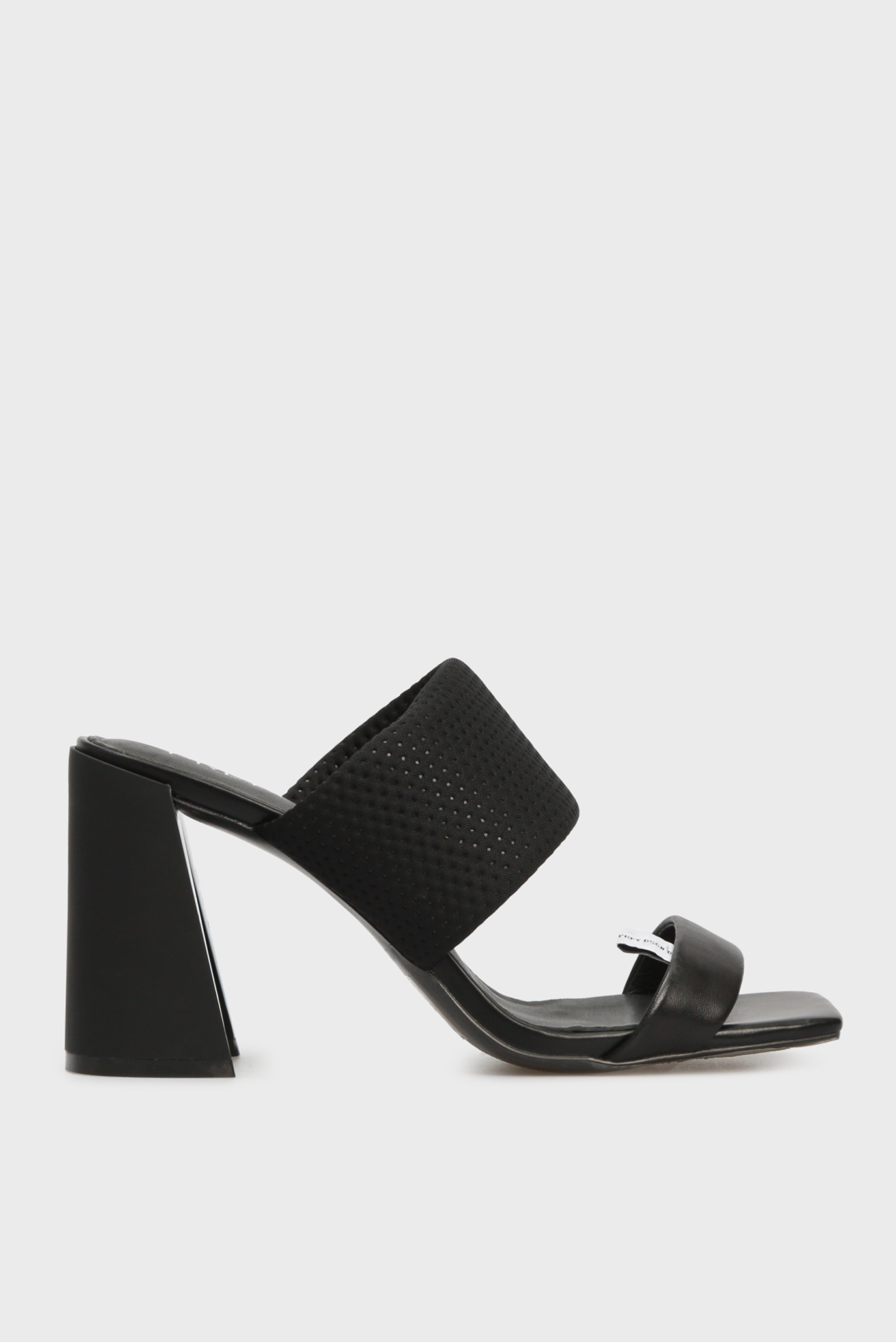 Женские черные кожаные мюли 6