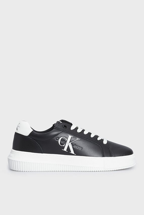 Женские черные кожаные сникерсы CHUNKY CUPSOLE MONO LTH WN