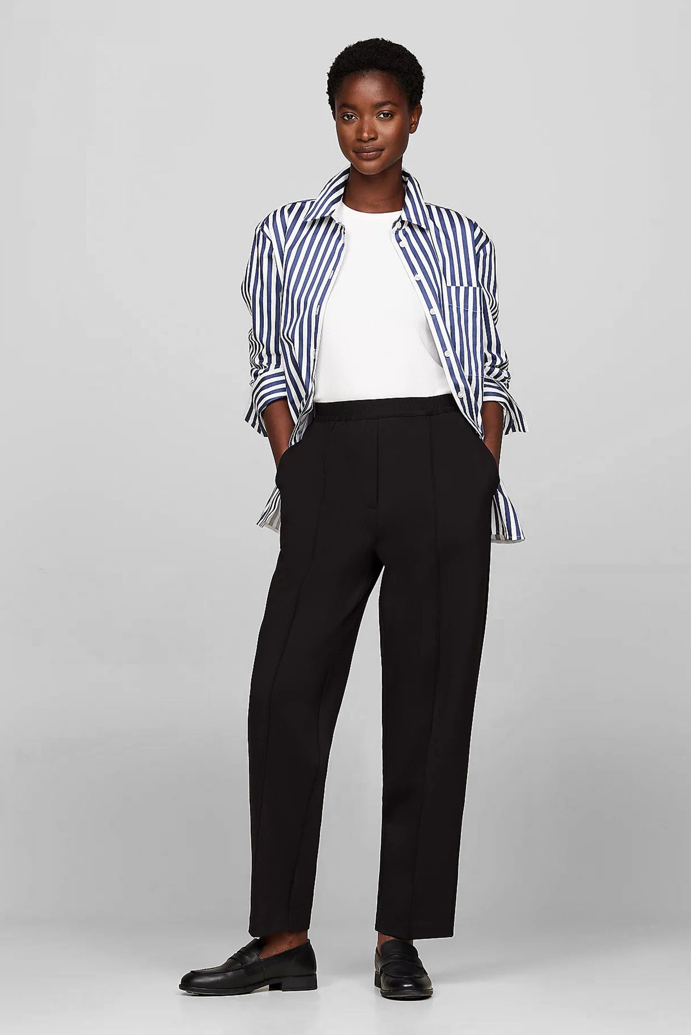 Женские черные брюки PUNTO PULL ON TAPERED 2