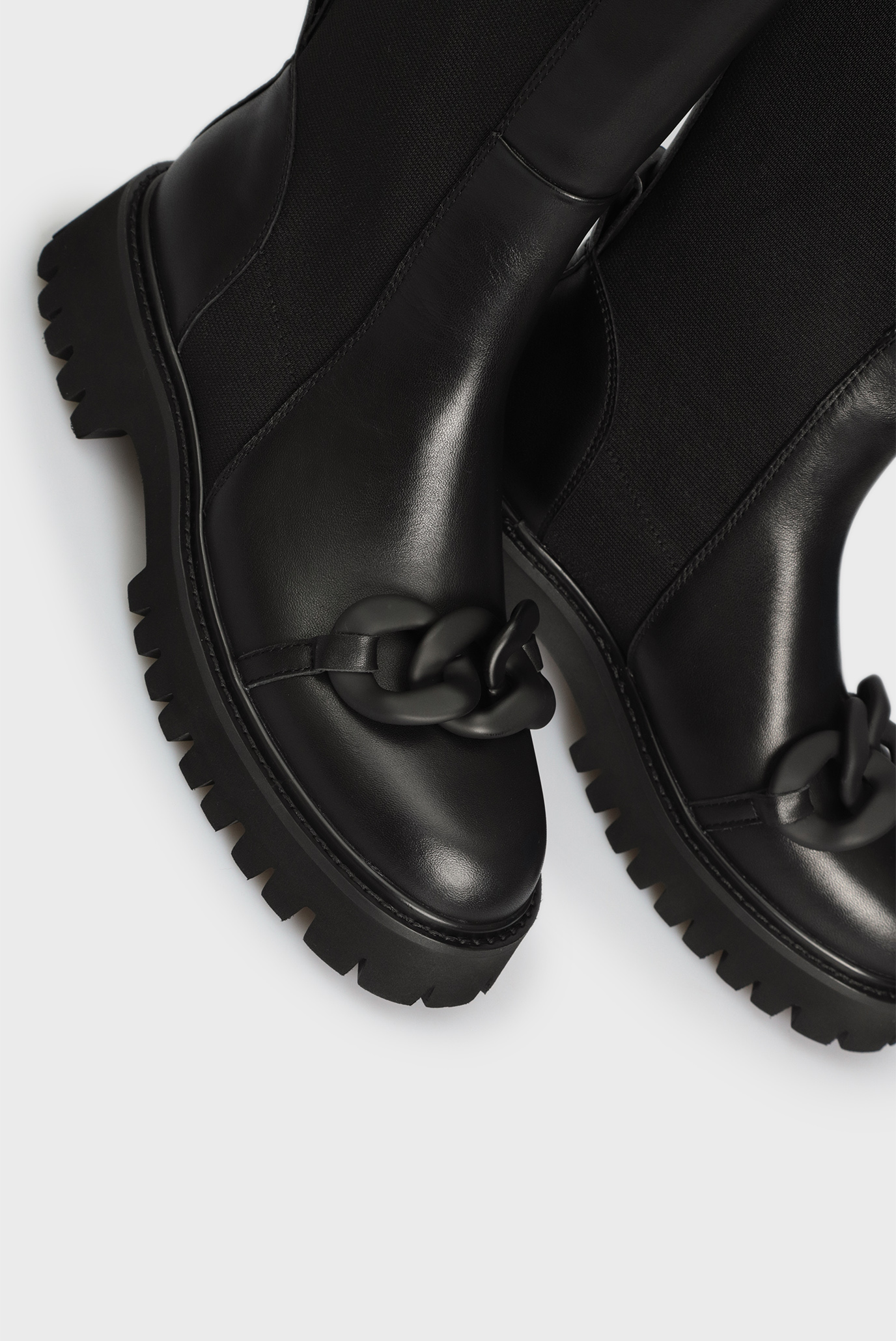 Женские черные кожаные сапоги Holt 7