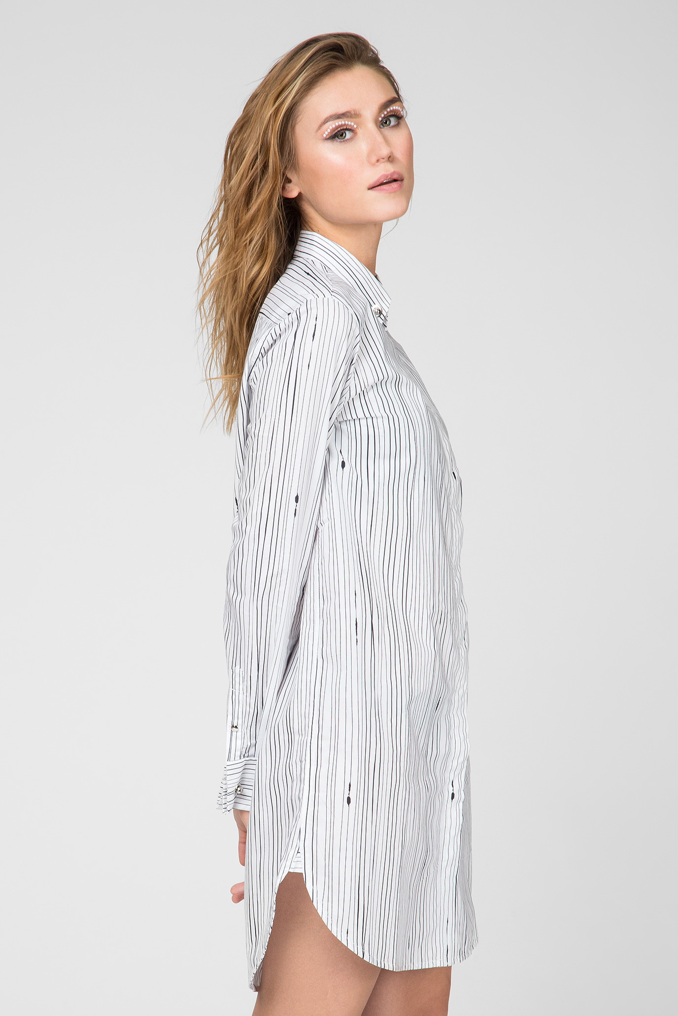Женское платье-рубашка в полоску D-RAILY-LONG-A 8