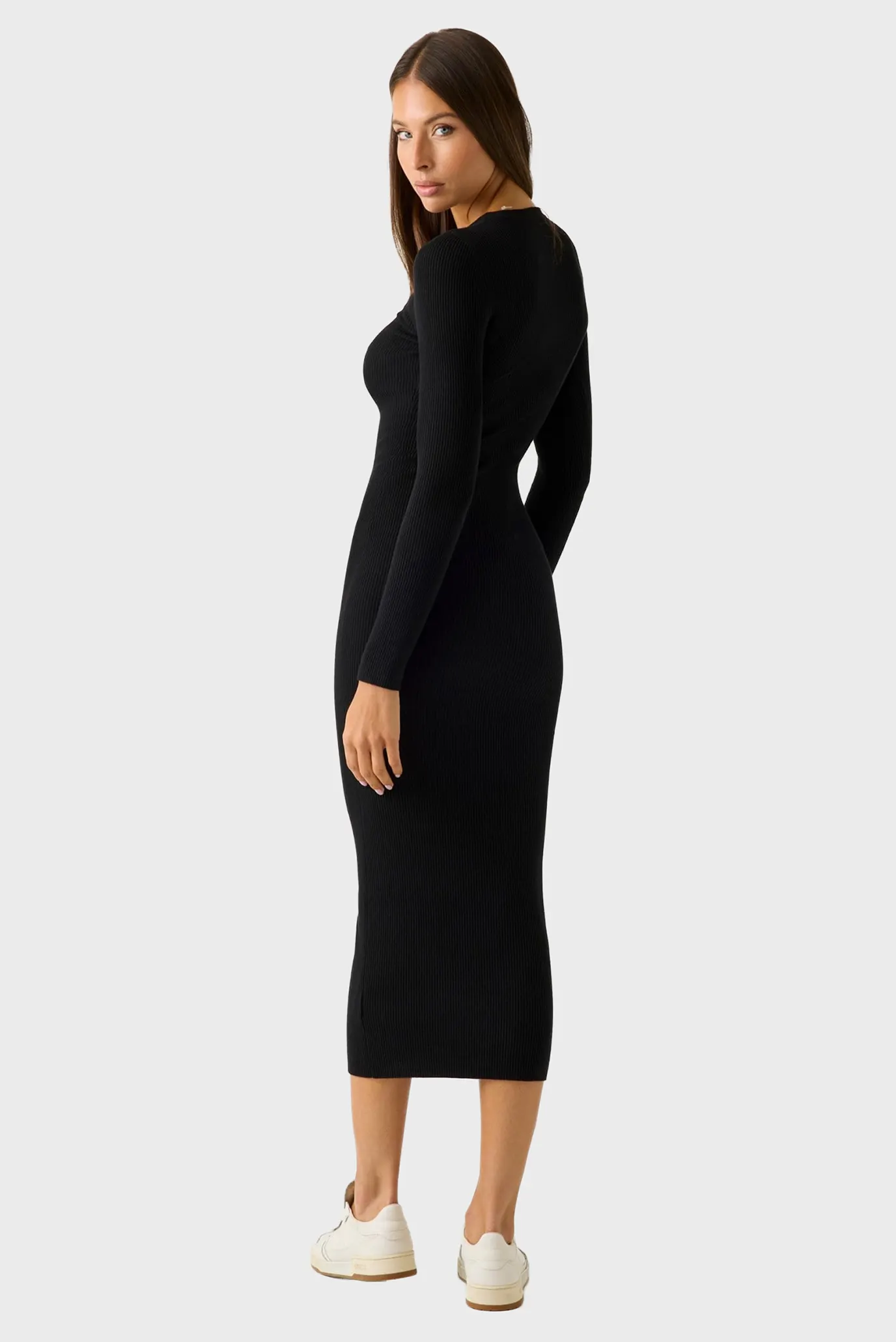 Платье FLAMINIA LS CN RIBBED DRESS SW 2