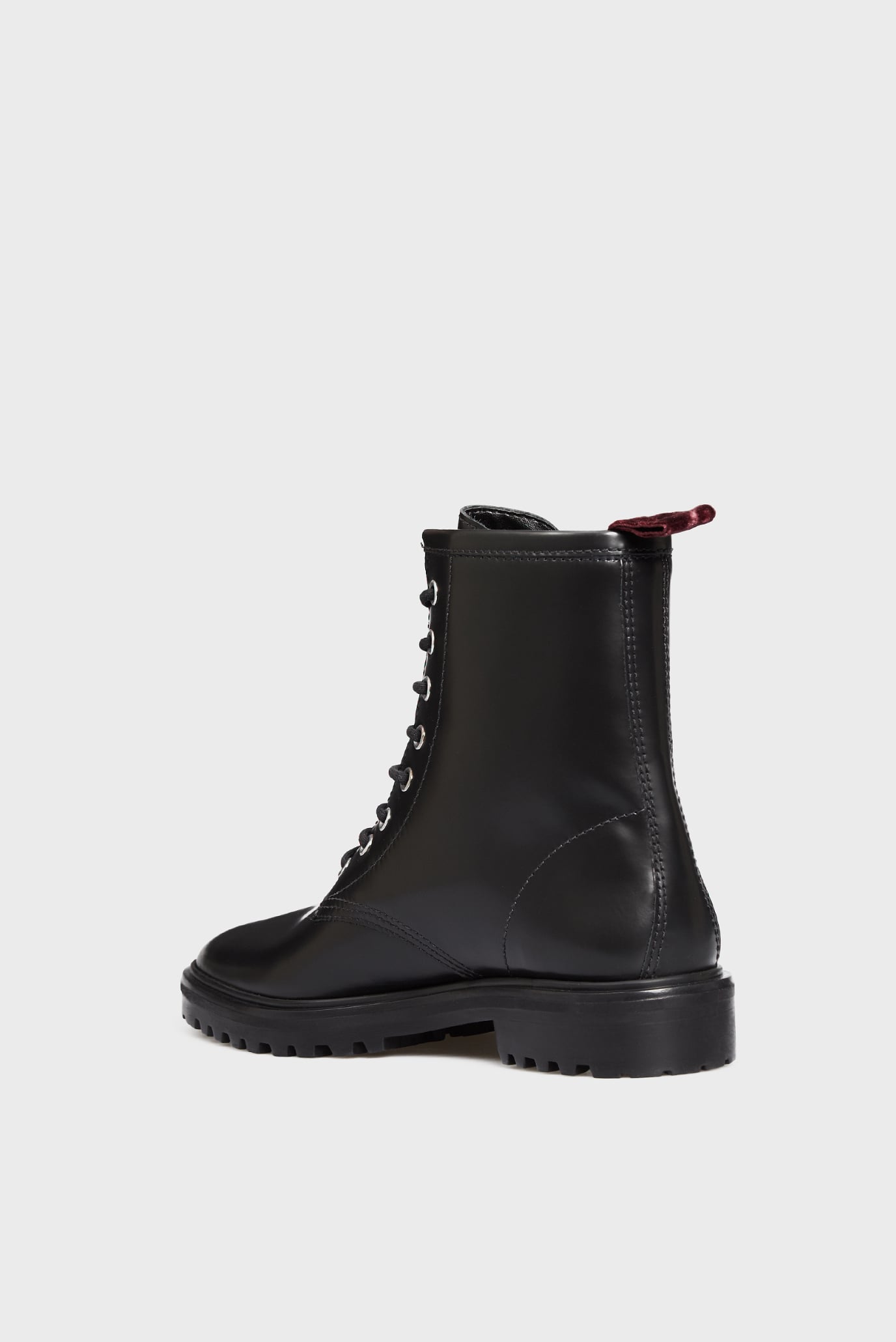 Женские черные кожаные ботинки 8