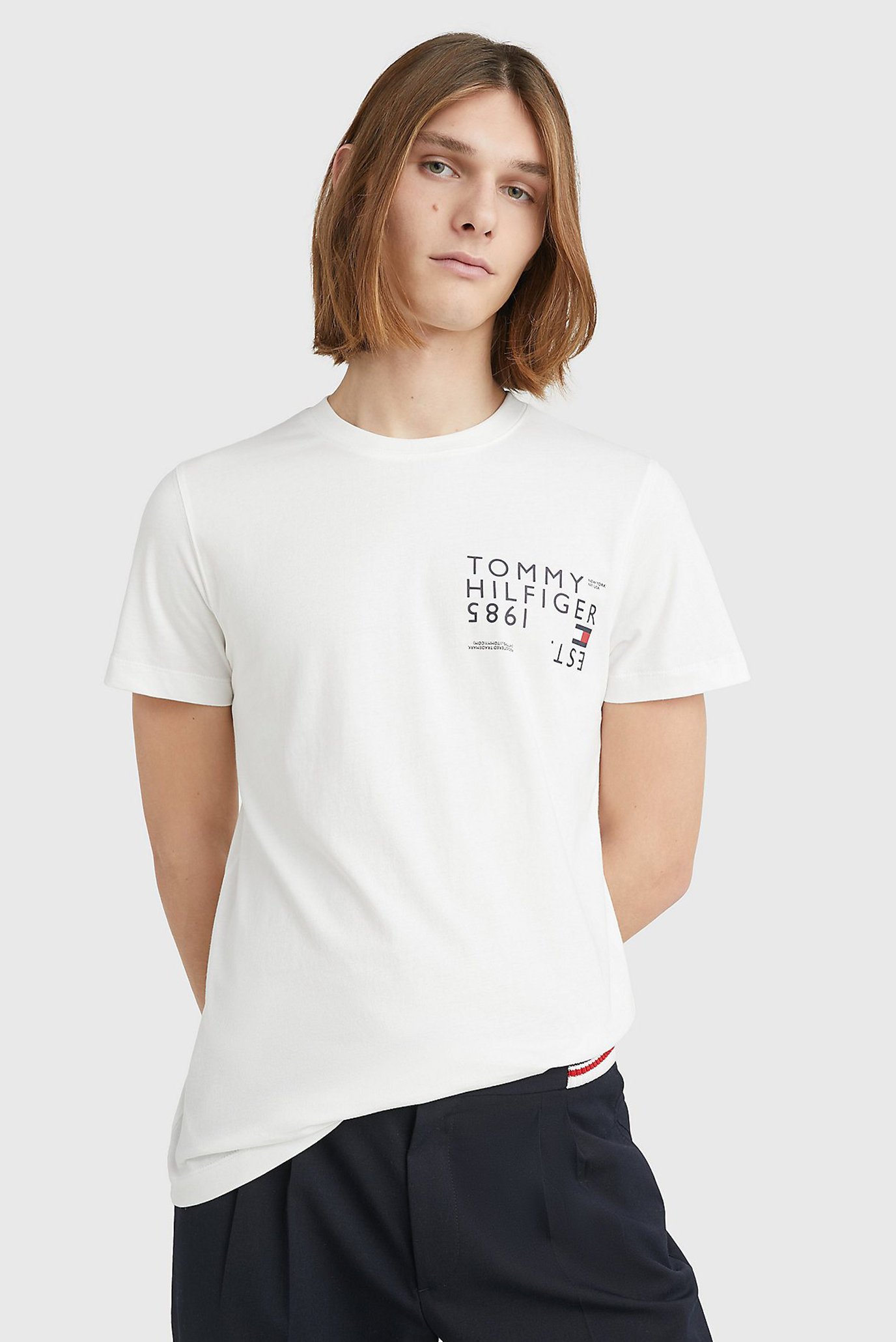Мужская белая футболка BRAND LOVE BACK 1
