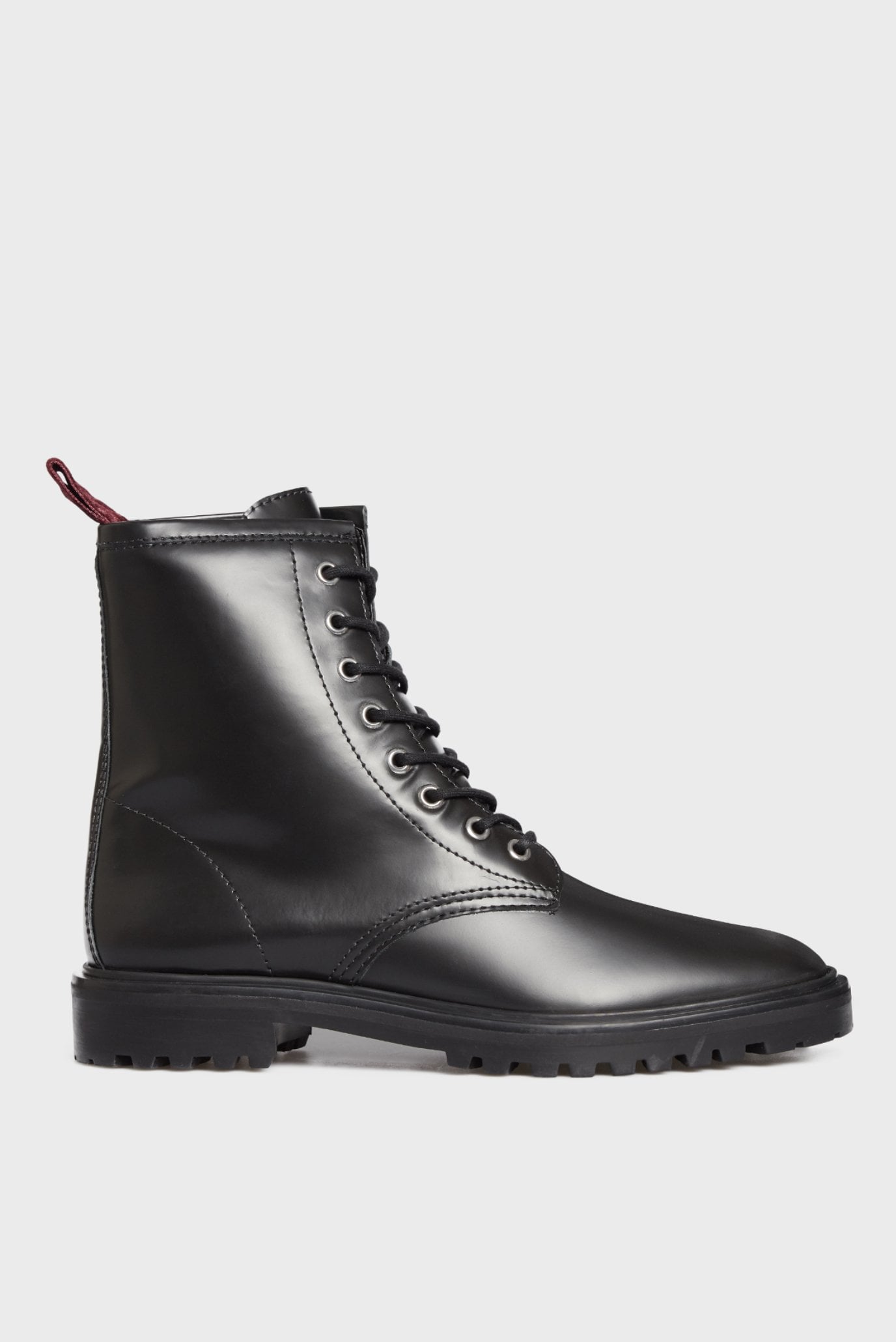 Женские черные кожаные ботинки 6