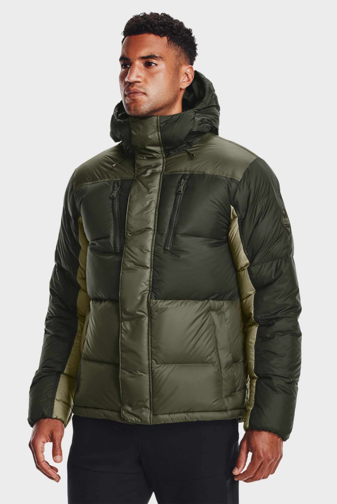 Мужской зеленый пуховик UA CGI Down Blocked Jkt 7