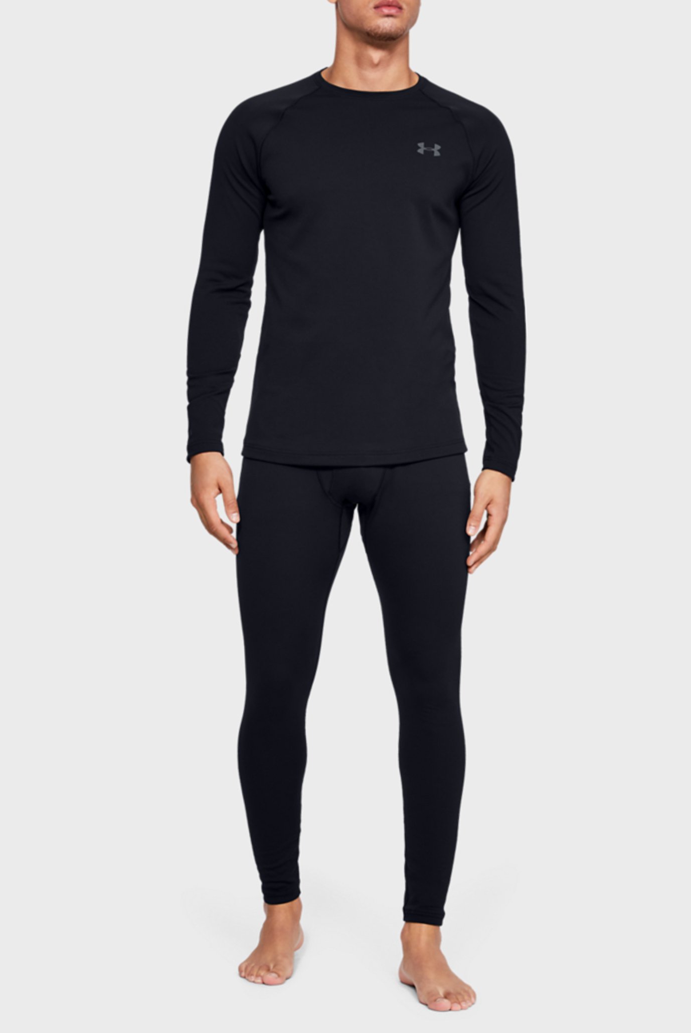 Мужской черный лонгслив Packaged Base 2.0 CrewUnder Armour Мужской черный лонгслив Packaged Base 2.0 Crew 3