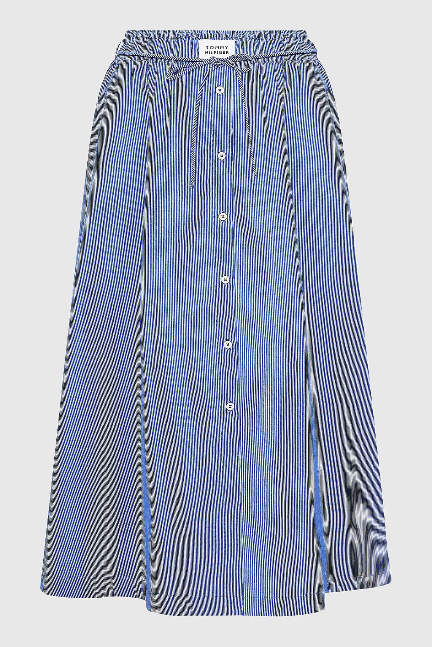 Женская голубая юбка в полоску ORG CO STRIPE MIDI PULL ON 10