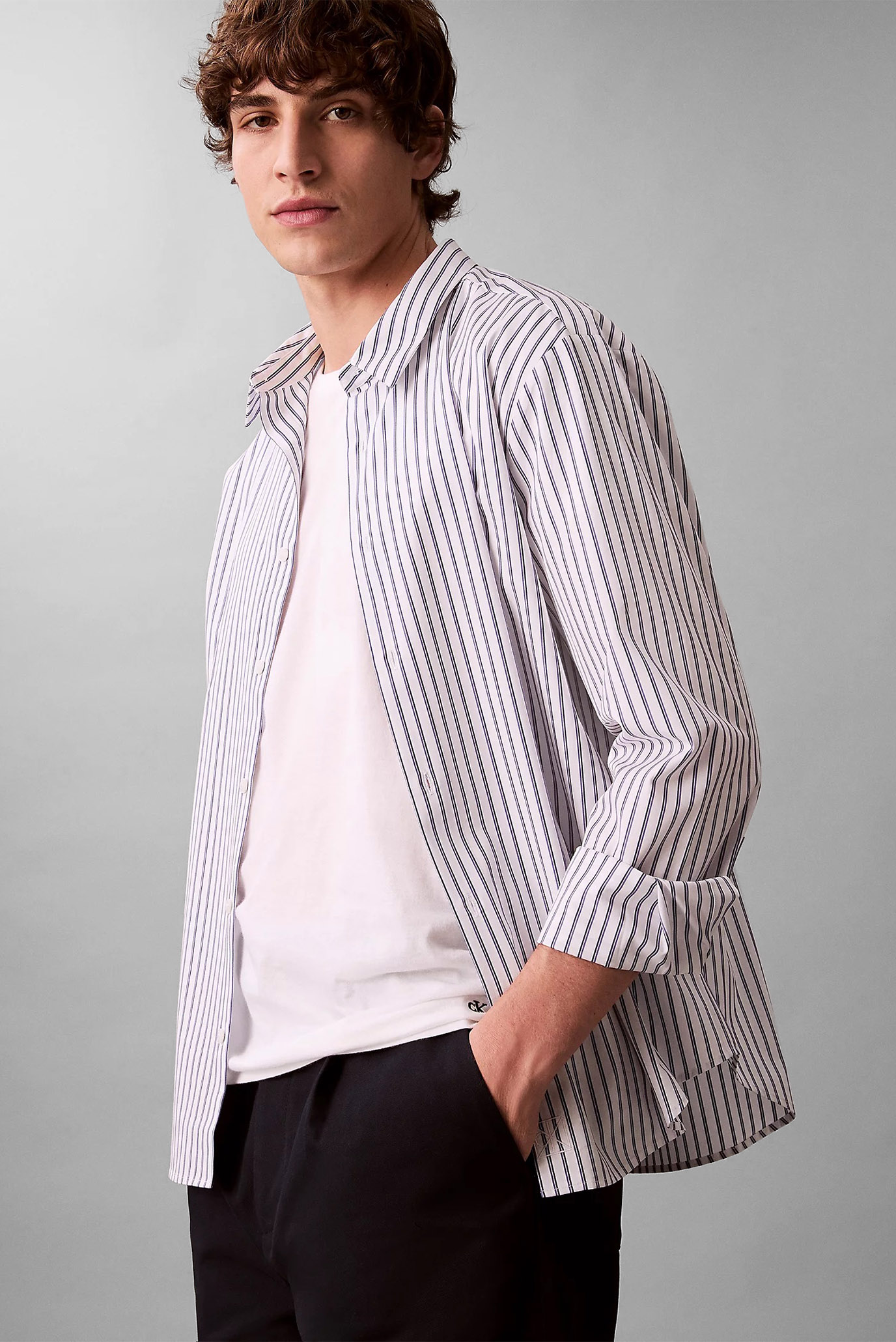 Рубашка LS THIN DBL STRIPE COTTON EASY S 6