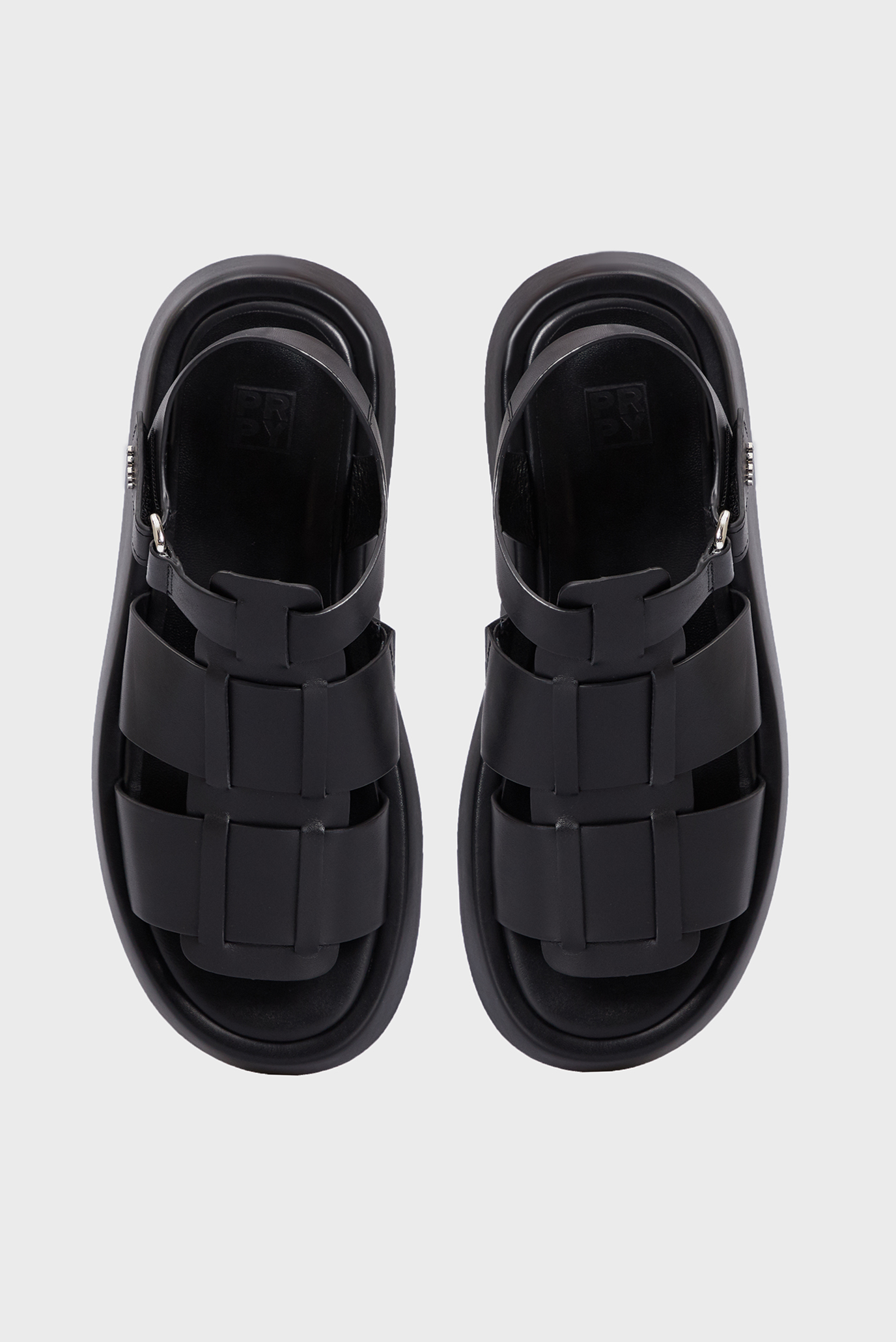 Женские черные кожаные сандалии Lilla 7