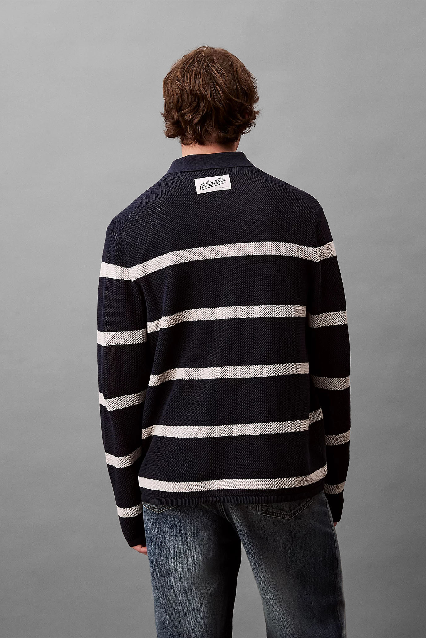 Свитер LS STRIPE POLO 12GG 2