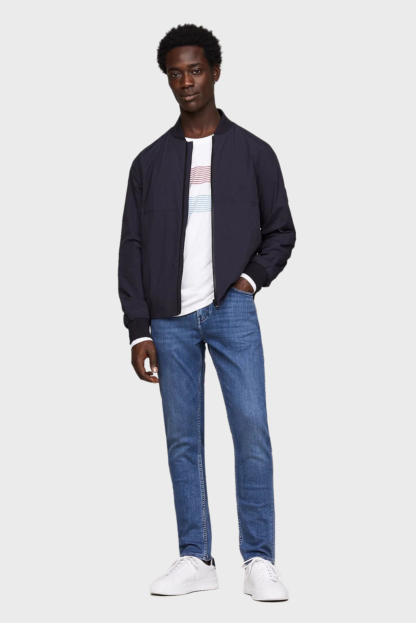 Мужской темно-синий бомбер PORTLAND BOMBERTommy Hilfiger Мужской темно-синий бомбер PORTLAND BOMBER 2