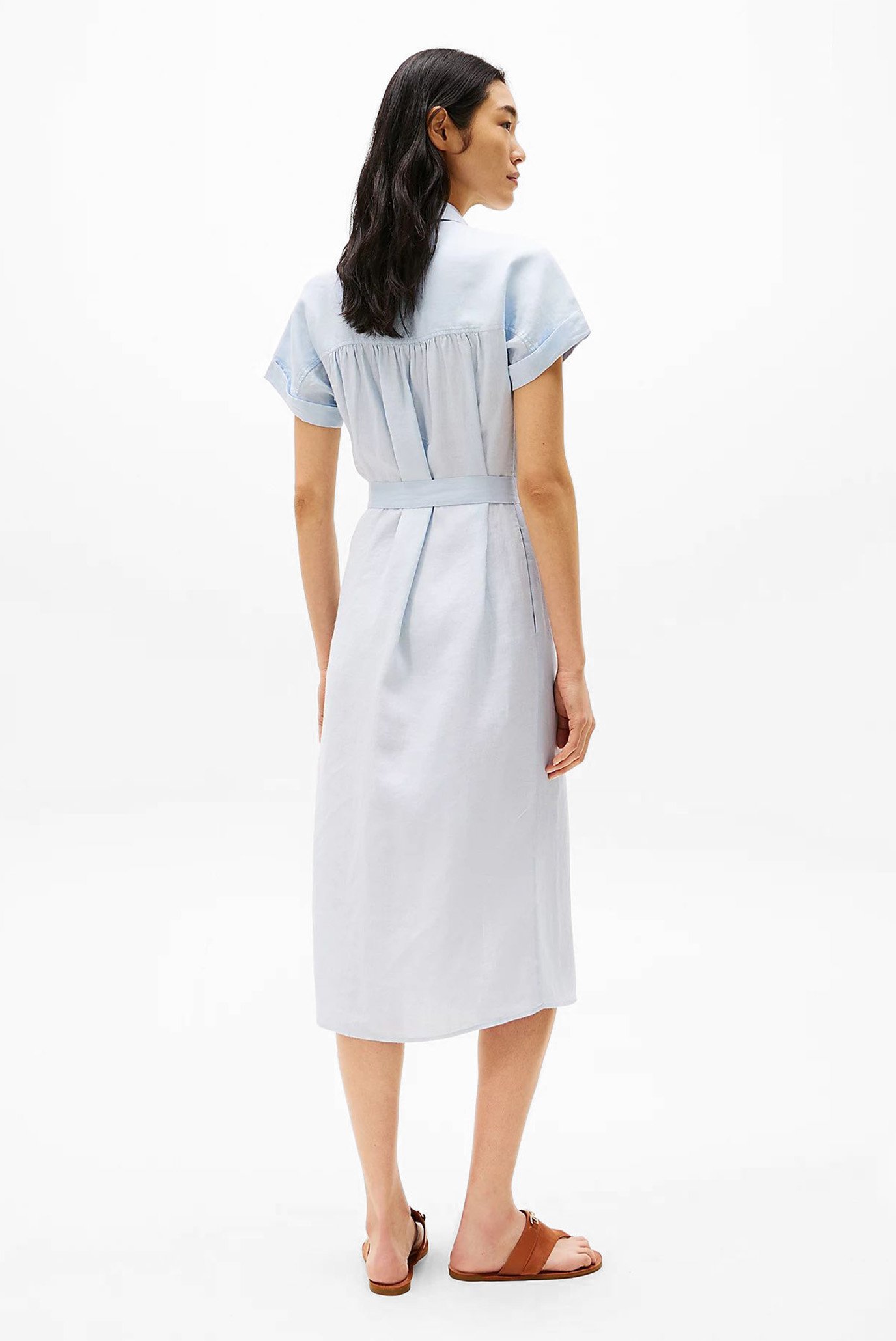 Платье ESS LINEN S S MIDI SHIRT DRESSTommy Hilfiger Платье ESS LINEN S S MIDI SHIRT DRESS 2